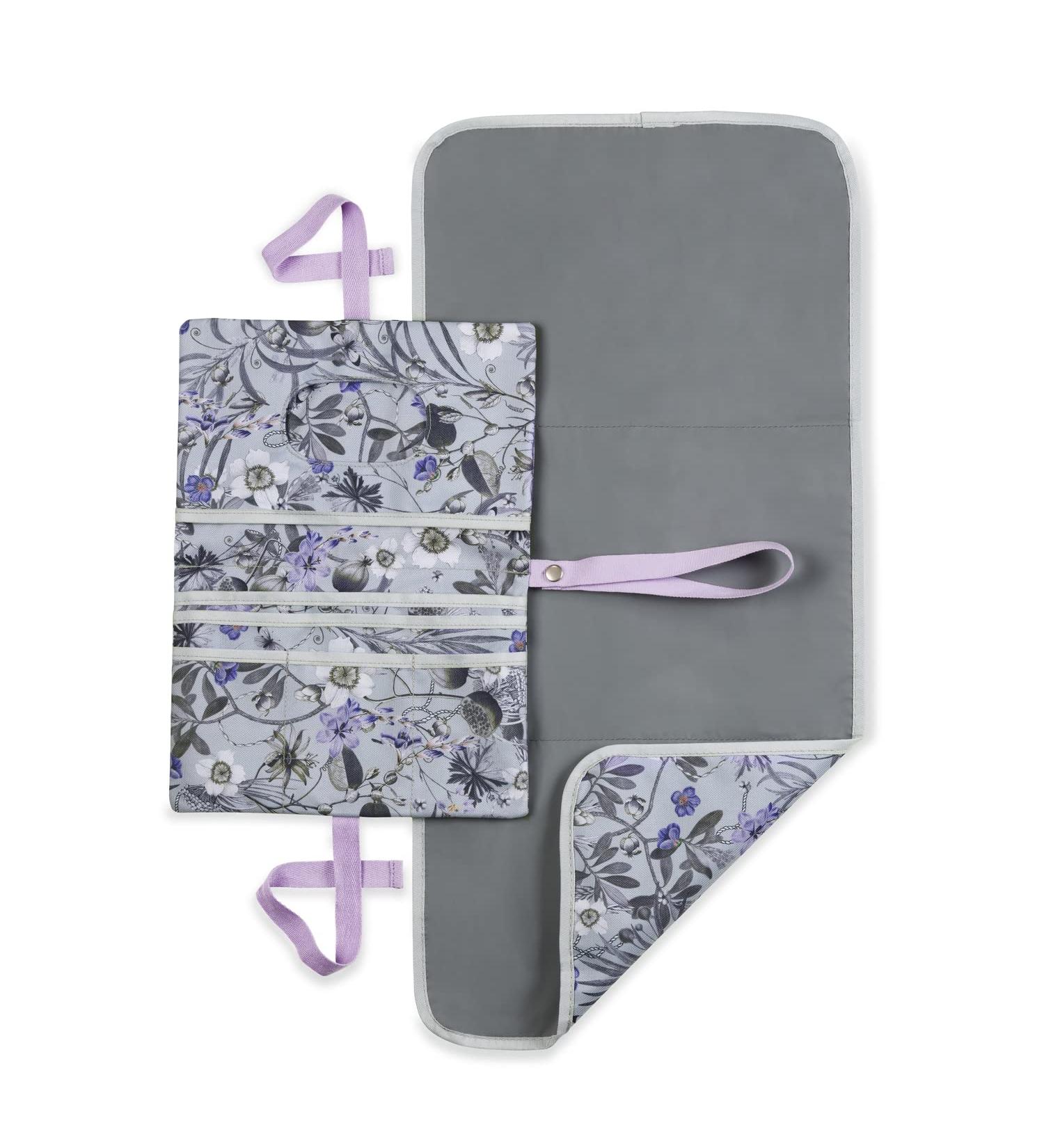 Hauck Diaper Bag with Change Pad Floral Gray Baby Changing Organizer & Stroller Accessory | Wipeable & Portable - Buy Online on GoSupps.com