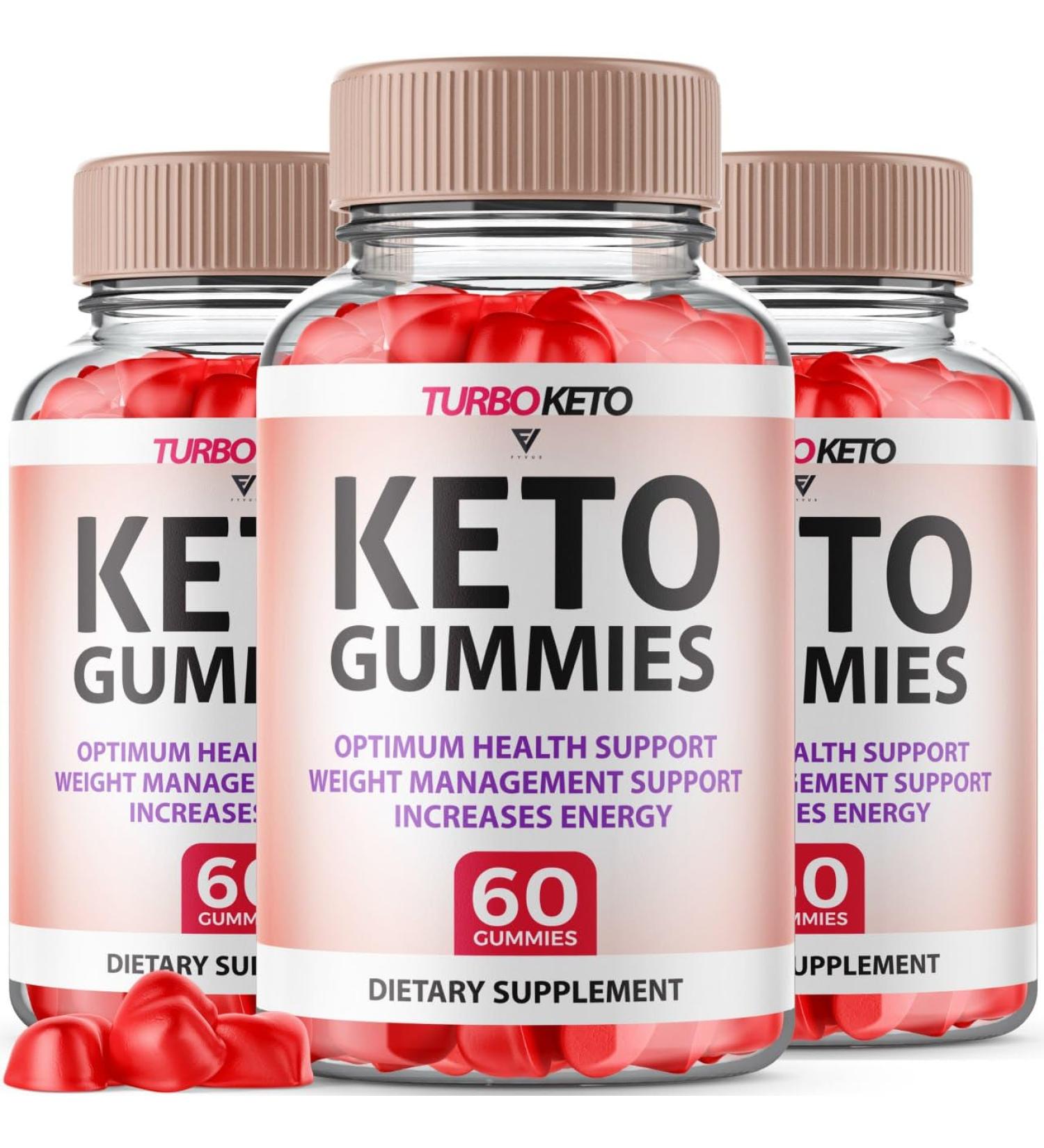 3 Pack Turbo Keto Gummies for Weight Loss | Shark Tank approved Turbo Keto ACV Gummies with Oprah Winfrey - 180 Gummies - Buy Online on GoSupps.com