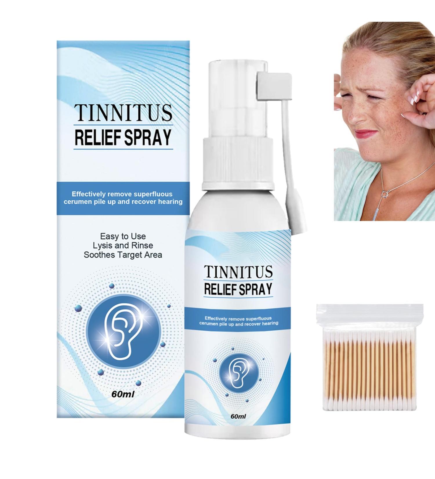 Tinnitus Relief Spray Tinnitus Spray Tinnitus Ear Drops Tinnitus Relief for Ringing Ears Anti Tinnitus Earwax Removal Spray Anti Tinnitus Treatments Spray 1*60ml - Buy Online on GoSupps.com