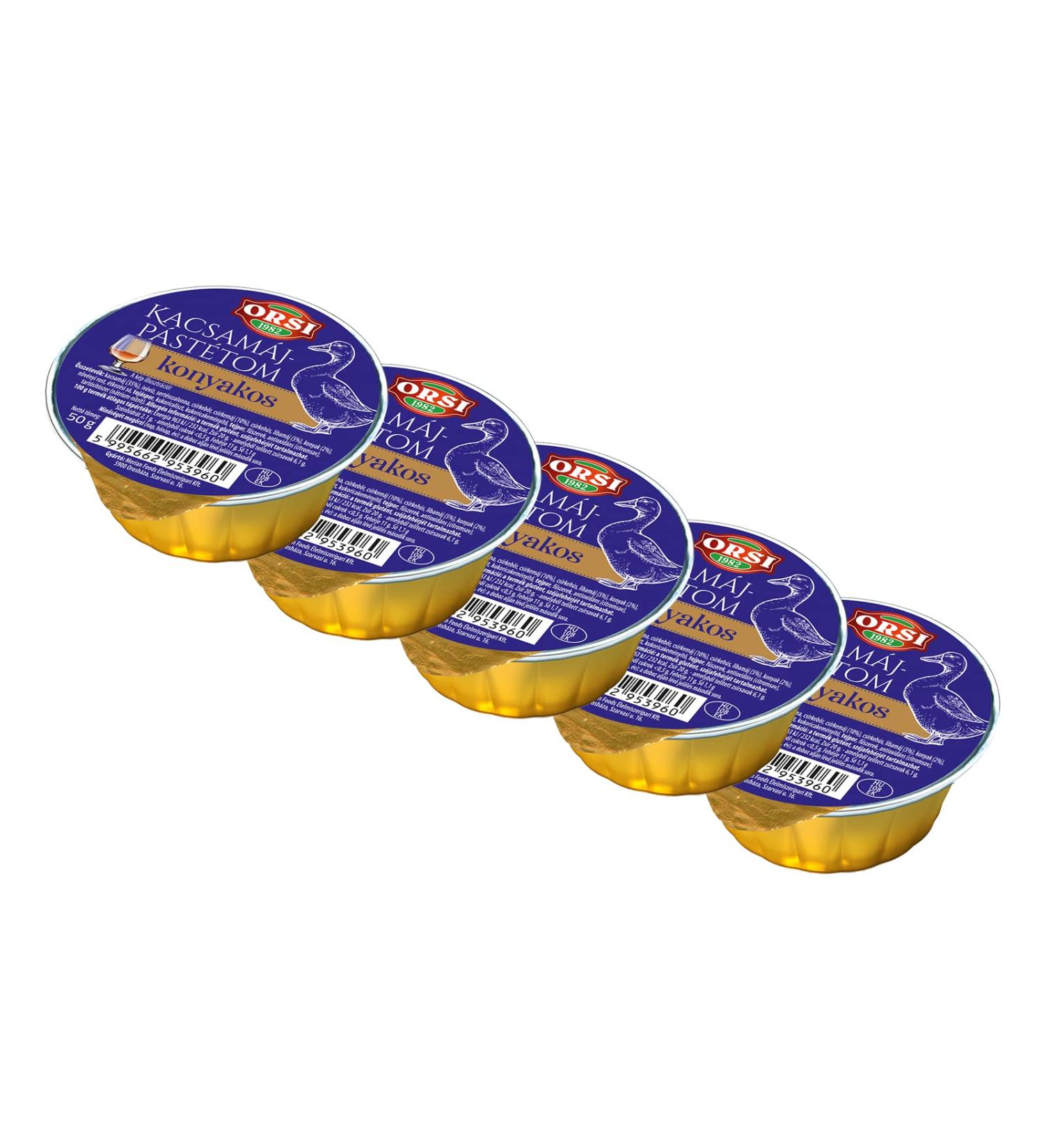 Orsi Duck Liver Pate with Cognak 50 g Pack of 5