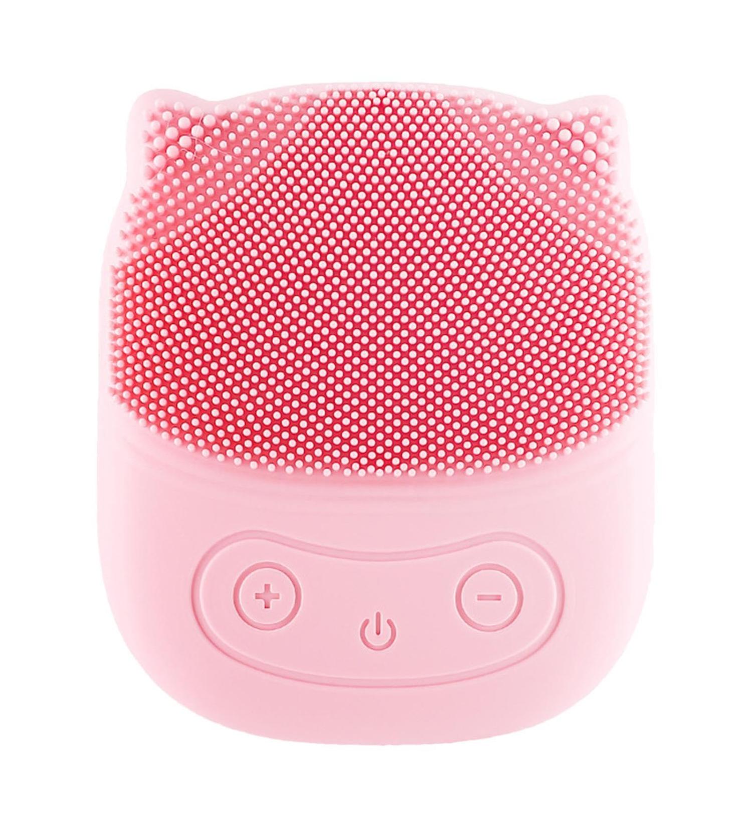 COMFOLIVING Silicone Face Scrubber Penguin Shape Vibrating Face Scrubber | Rechargeable Wash Brush for Deep Cleaning Skin Waterproof Skin Care Face Brushes Pink - Buy Online on GoSupps.com