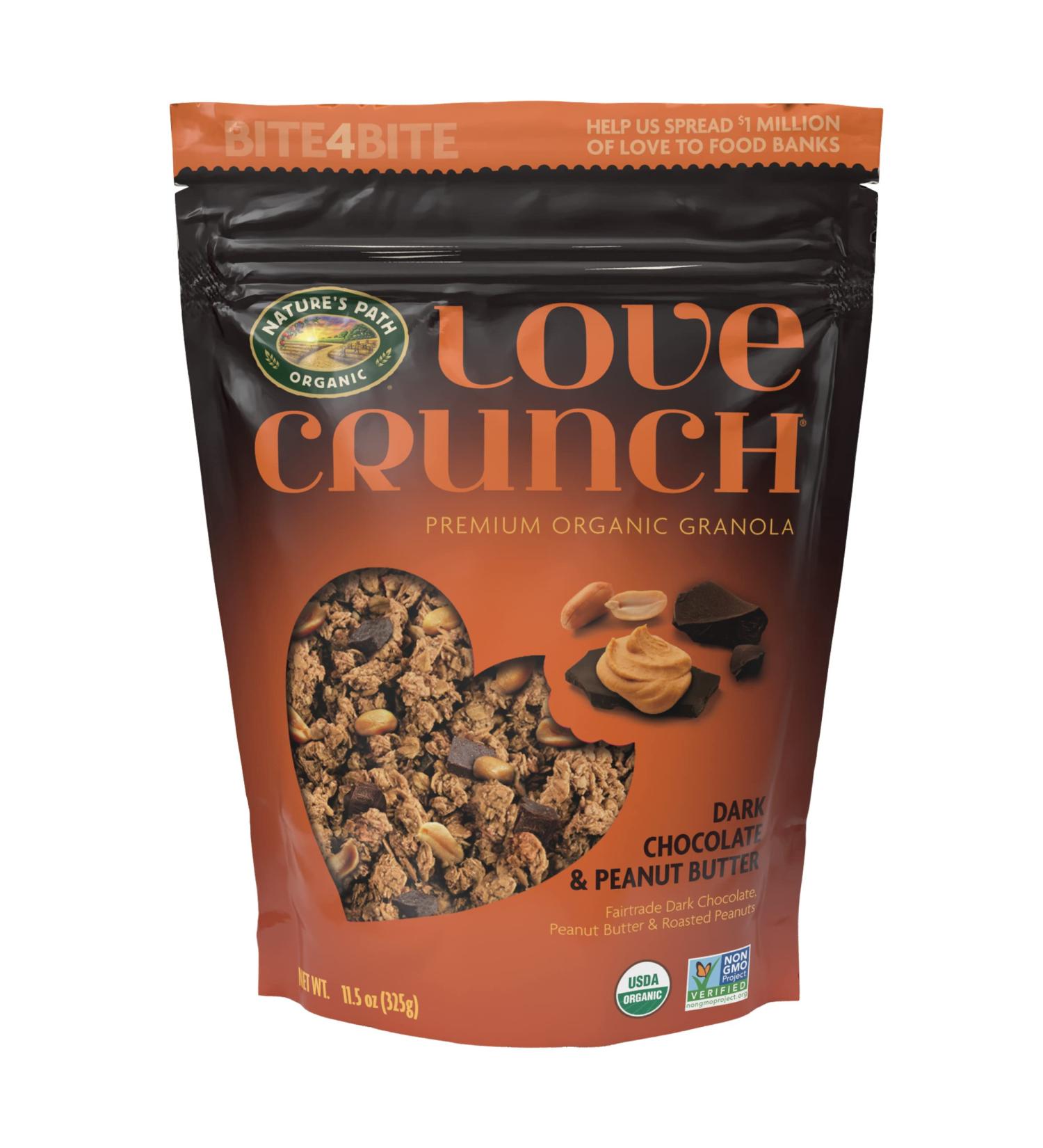 Love Crunch Organic Dark Chocolate and Peanut Butter Granola  Non-GMO  Fair Trade  by Nature's Path  11.5 Ounce (Pack of 6) Peanut Butter 11.5 Ounce (Pack of 6) - Buy Online on GoSupps.com