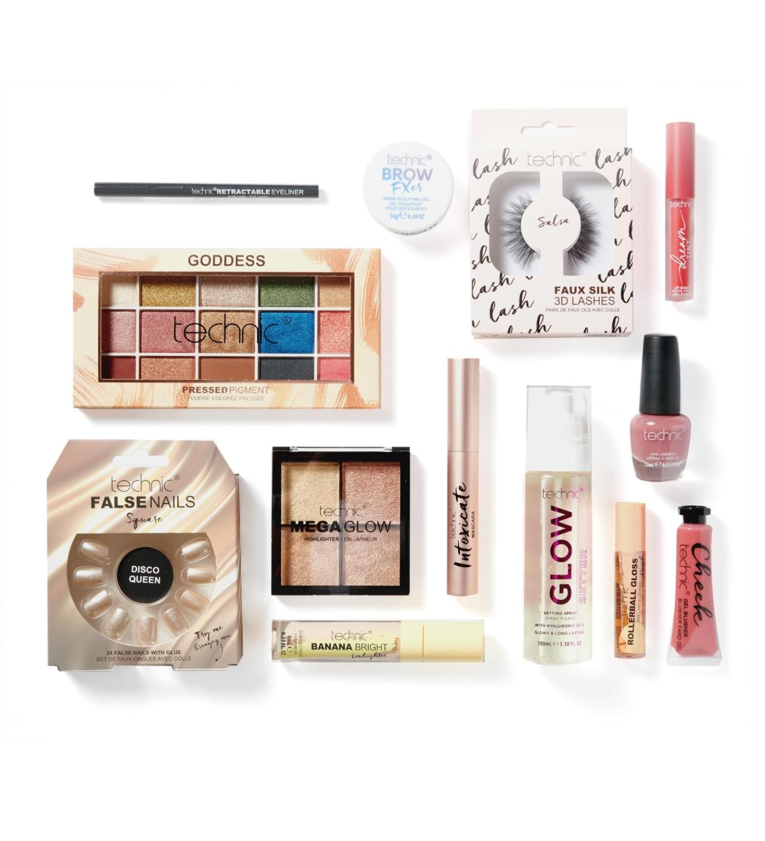 Technic 13Pc Showstopper Gift Set - Vegan & Cruelty-Free Makeup for Eyes, Cheeks, Face, Lips, & Nails - Great Value Gift Box - Buy Online on GoSupps.com