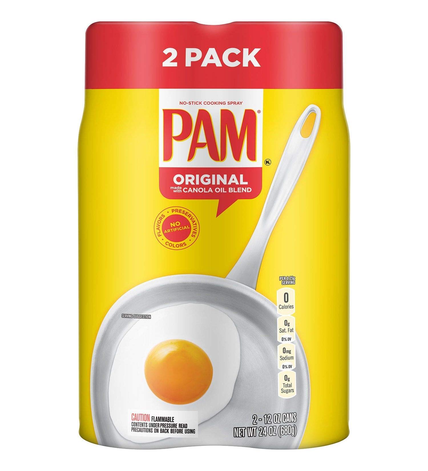 Pam Original No-Stick Cooking Spray, 12 oz., Can, 2 ct. - PACK OF 2