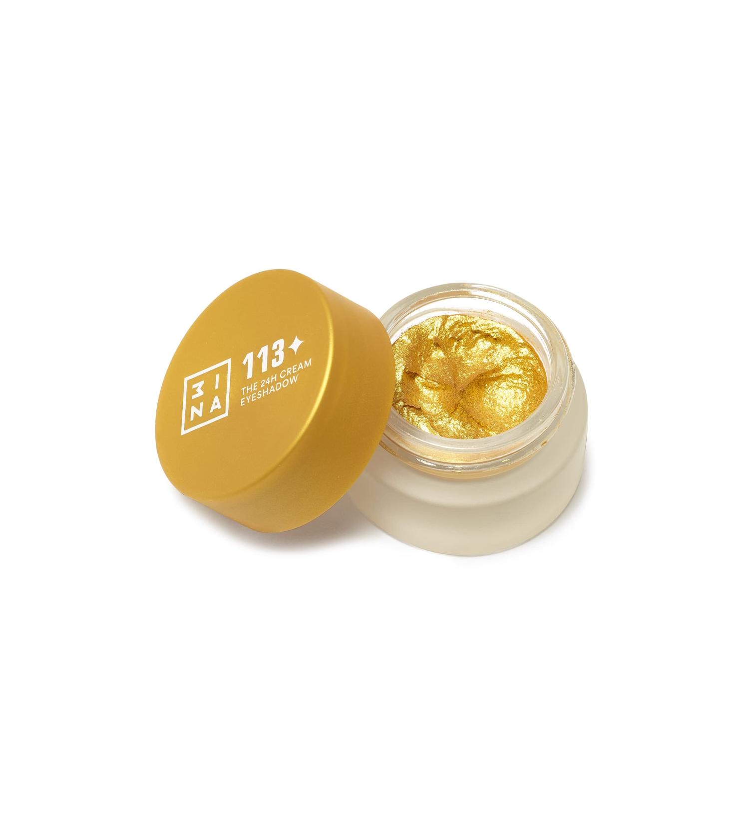 3INA MAKEUP - Vegan - The 24H Cream Eyeshadow 113 - Gold - 24H Long Lasting Cream Eyeshadow - Matte and Shimmer Shades - High Pigment - Waterproof Formula - Cruelty Free - Buy Online on GoSupps.com