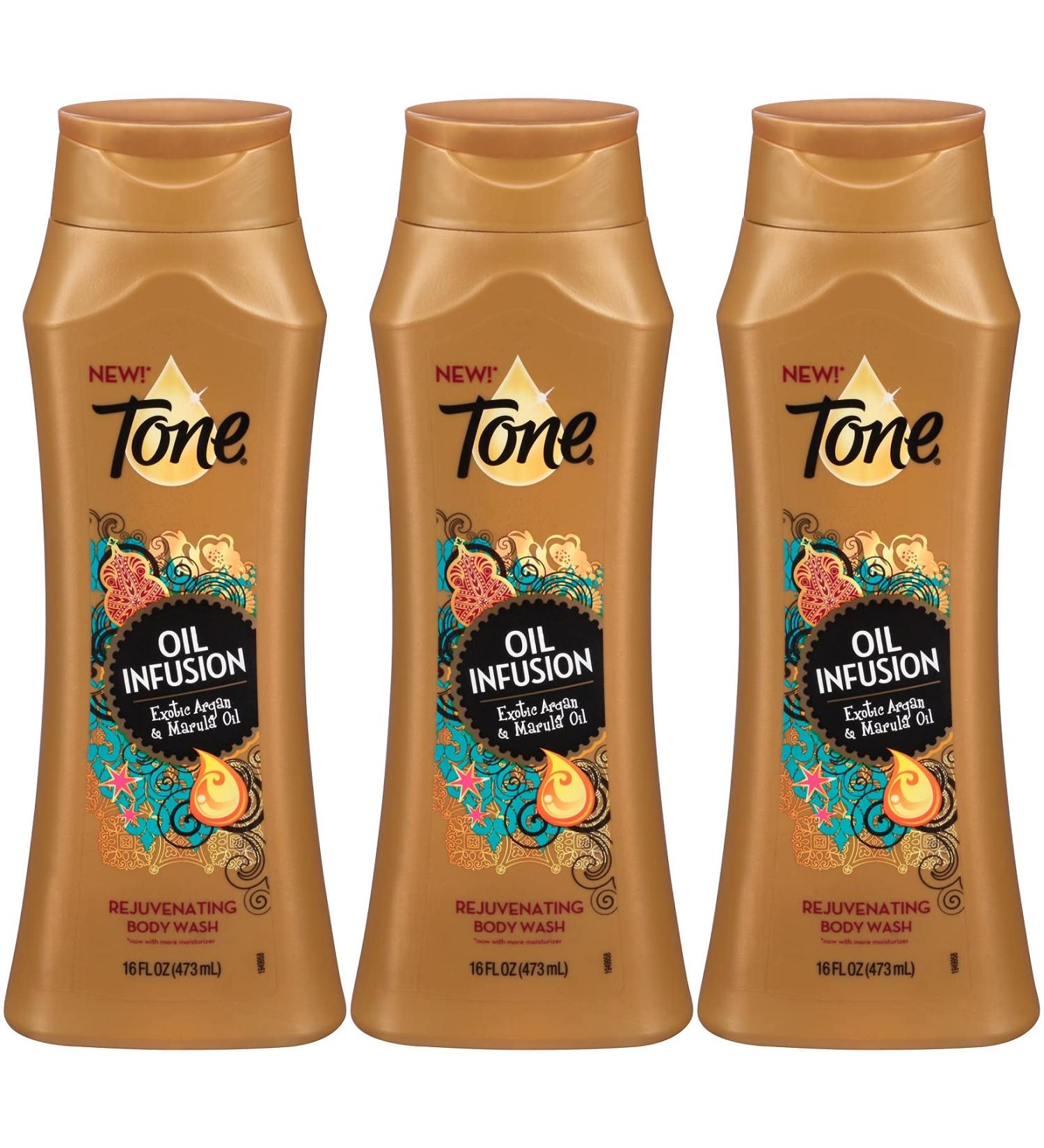 Tone Body Wash Oil Infusion 18 Ounce (Pack of 6)