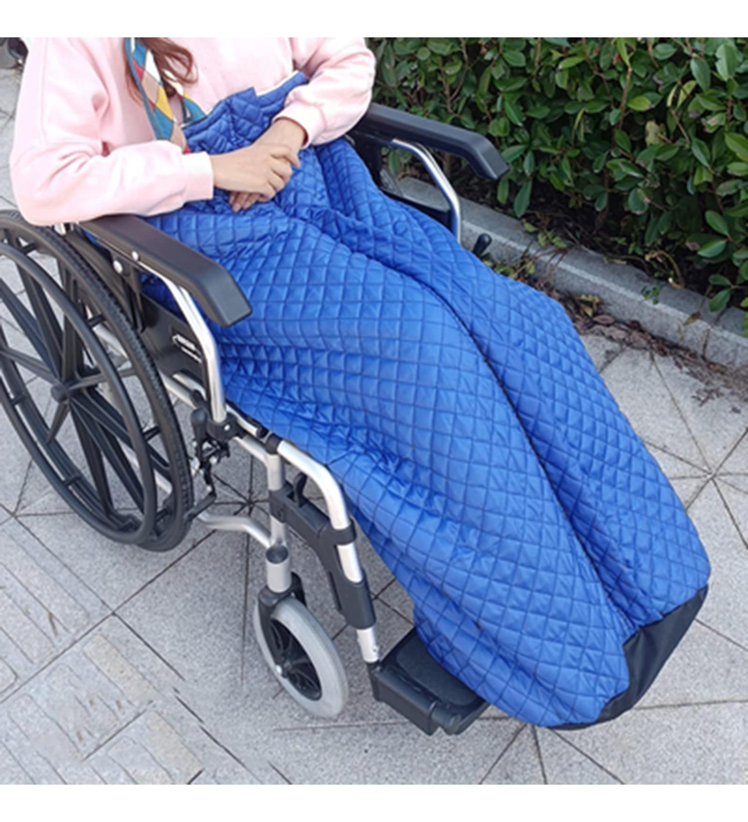 Wheelchair Warmer Cover Blanket Manual Electric Wheelchair Windshield Cold Proof Plus Velvet Leggings and Knee Pads Winter Windproof Cover Blanket Royal Blue - Buy Online on GoSupps.com