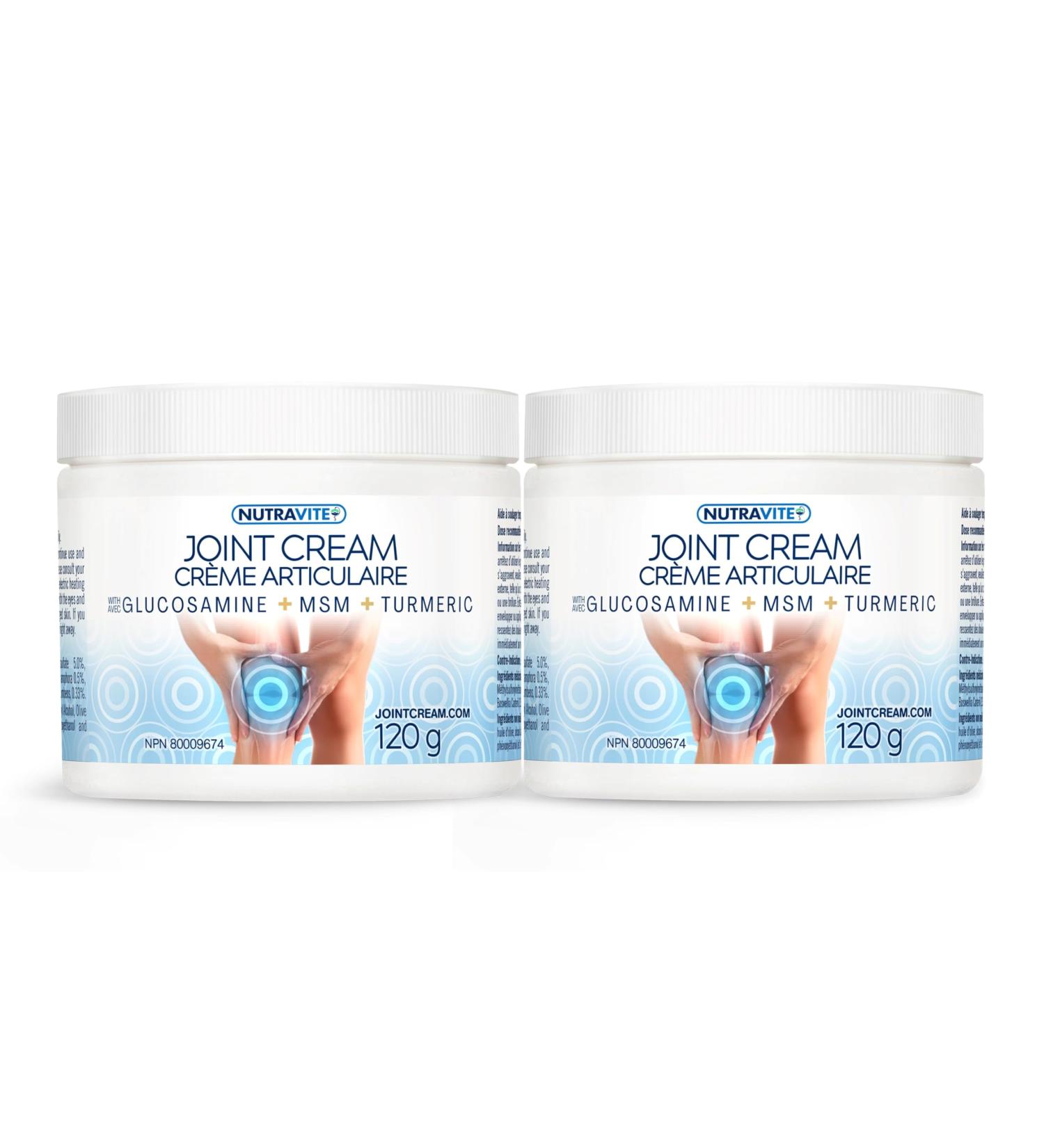 Natural Arthritis Pain Relief Cream - MSM Joint Cream for Stiffness and Immobility with Glucosamine Turmeric Menthol Crystal Camphor Oil Frankincense and Devil s Claw. 120g by Nutravite (Pack of 2) 120g (Pack of 2) - Buy Online on GoSupps.com