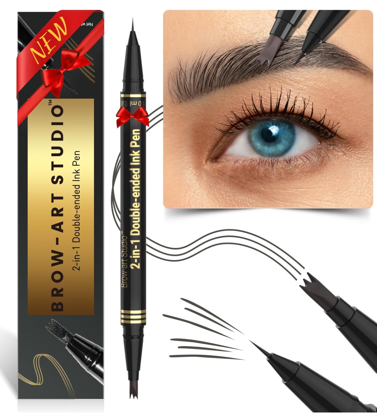 iMethod Microblading Eyebrow Pencil - 2-in-1 Dual-Ended with 3-Micro Fork Tip & Brush - Natural Dark Gray Brows - Buy Online on GoSupps.com