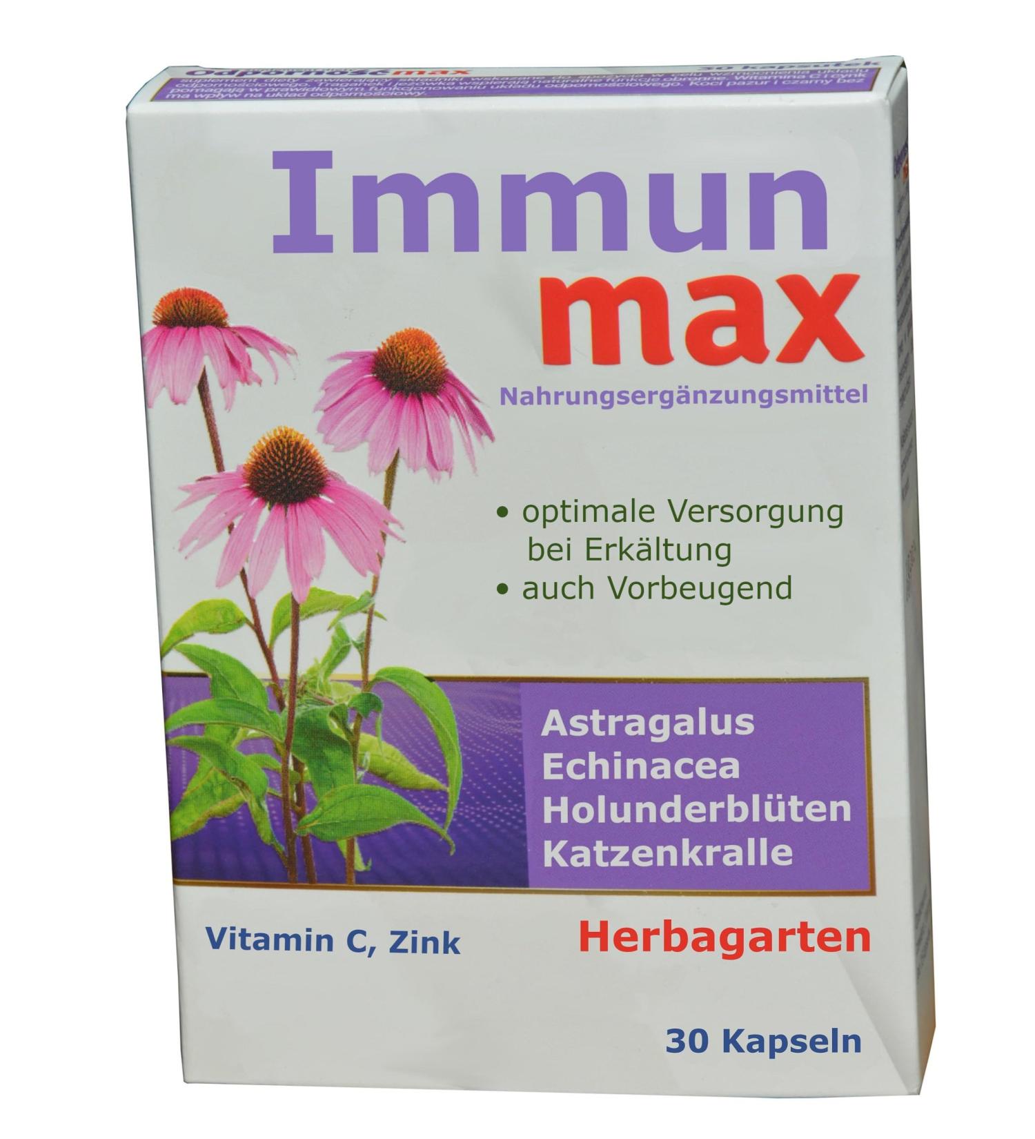 In the case of a cold strengthen immune system 30 capsules with astragalus echinacea elderflower garlic sanddorn improve blood circulation preventive powers