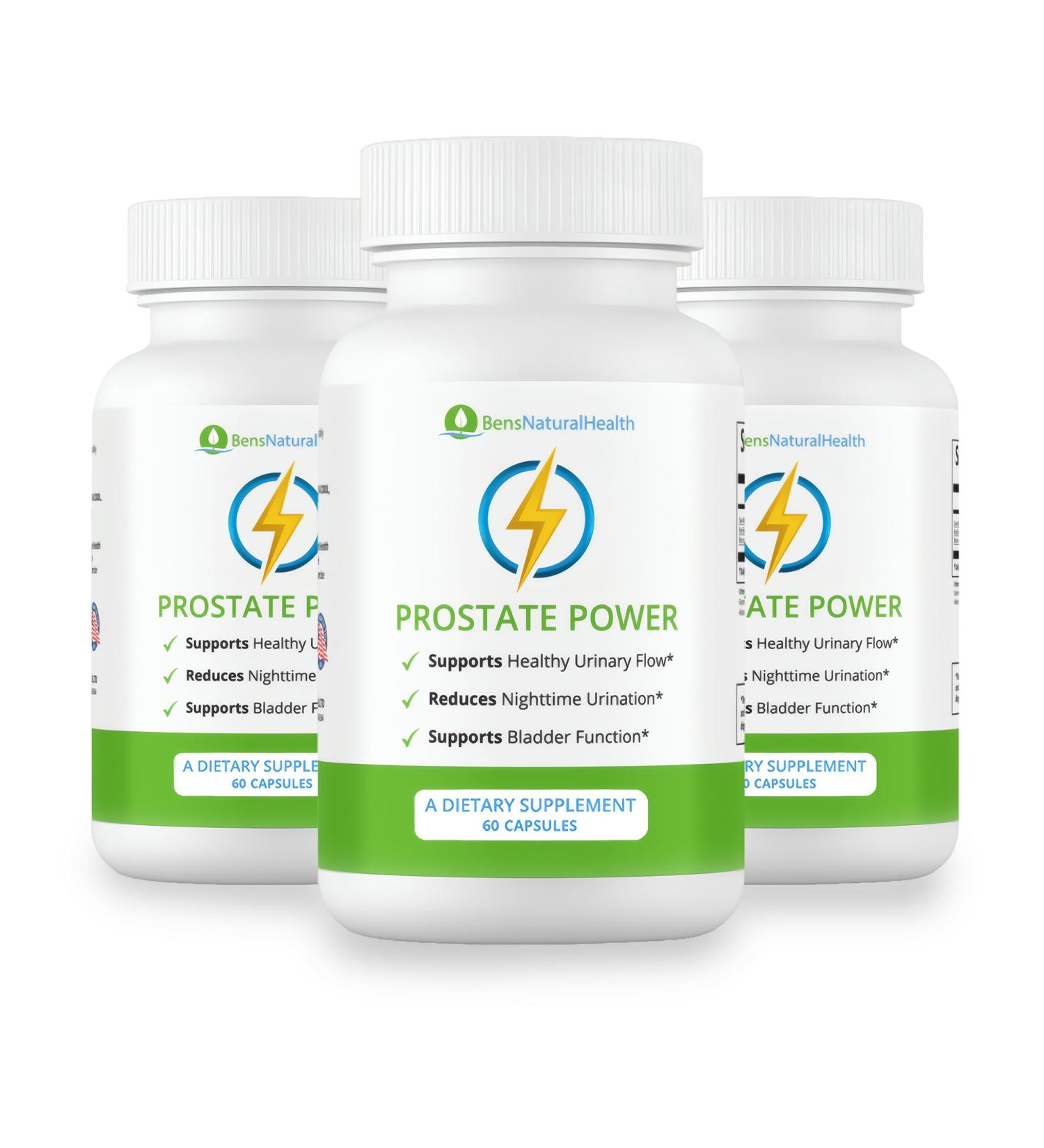 Ben's Natural Health Prostate Power Supplement High-Strength Prostate Support with Saw Palmetto Rye Flower Pollen & Boron Glycine Complex 60 Capsules 3 Pack 60 Count (Pack of 3) - Buy Online on GoSupps.com