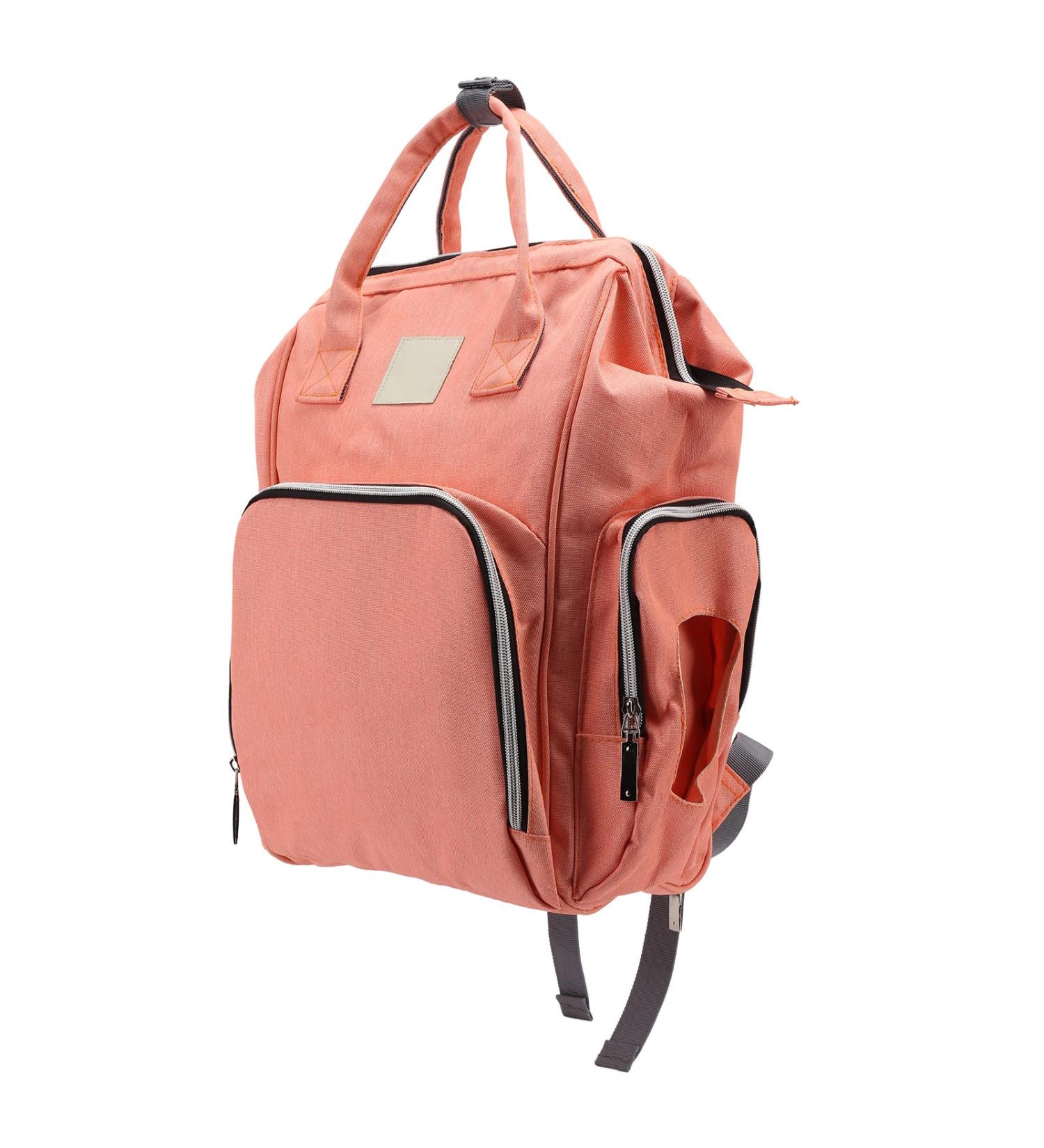 Shanrya Waterproof Multifunction Mummy Backpack - Large Capacity Outdoor Wrapping Bag with 2 Hanging Straps - Pink & Orange - Buy Online on GoSupps.com