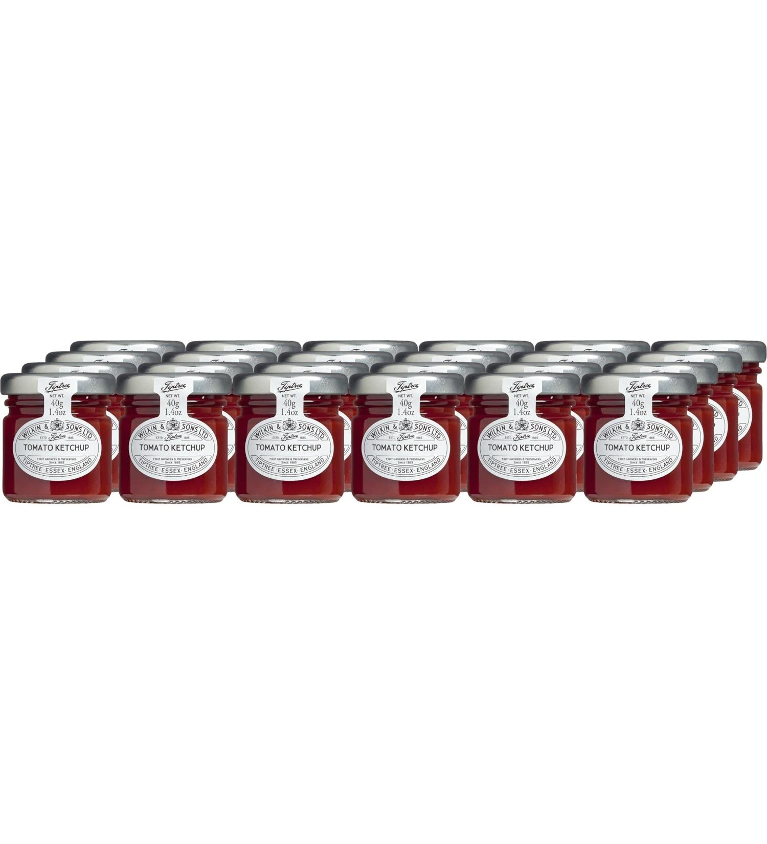 Wilkin & Sons Tiptree Mini Glass Ketchup Jars 40g Pack of 24 - Buy Online on GoSupps.com