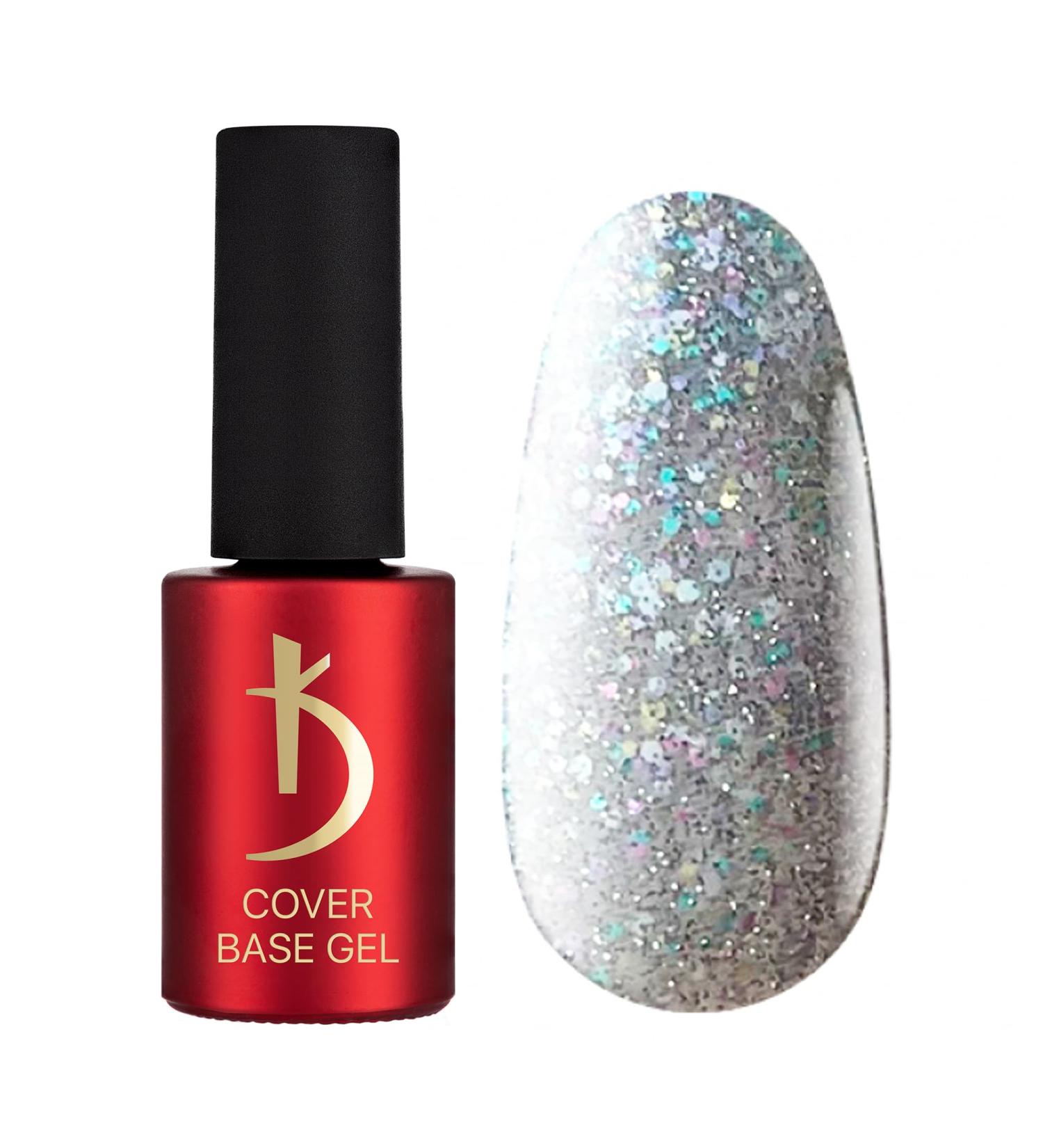 K Professional Base Coat - 7ml UV Nail Lacquer with White Blue Flakes - Perfect for Gel Nails | Fast International Shipping - Buy Online on GoSupps.com