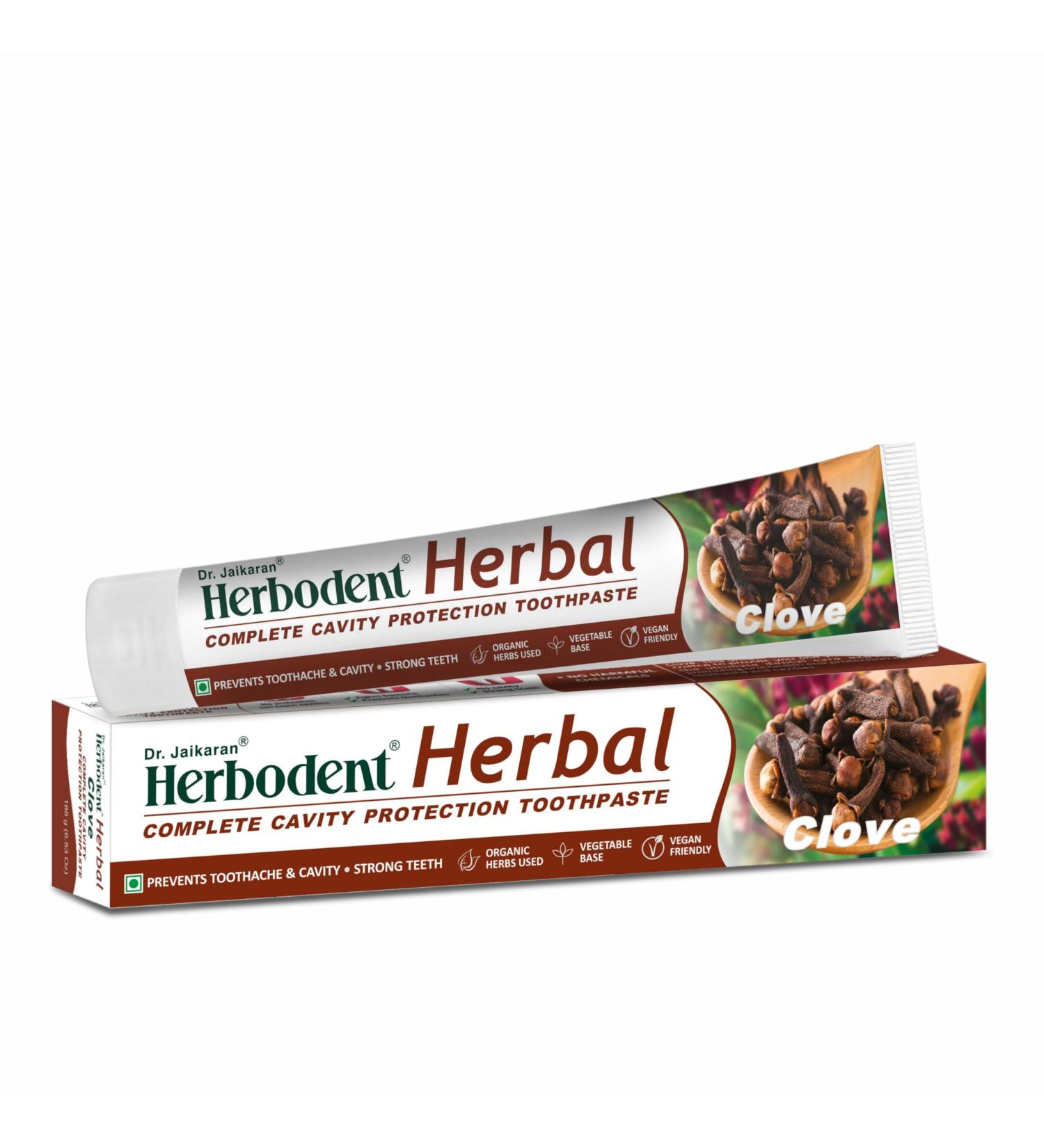 Herbodent Herbal Clove Toothpaste - 6.53 oz Pack of 1 | Natural Herbs - Clove Babool Bakul and More | Daily use Toothpaste 6.53 Ounce (Pack of 1) - Buy Online on GoSupps.com