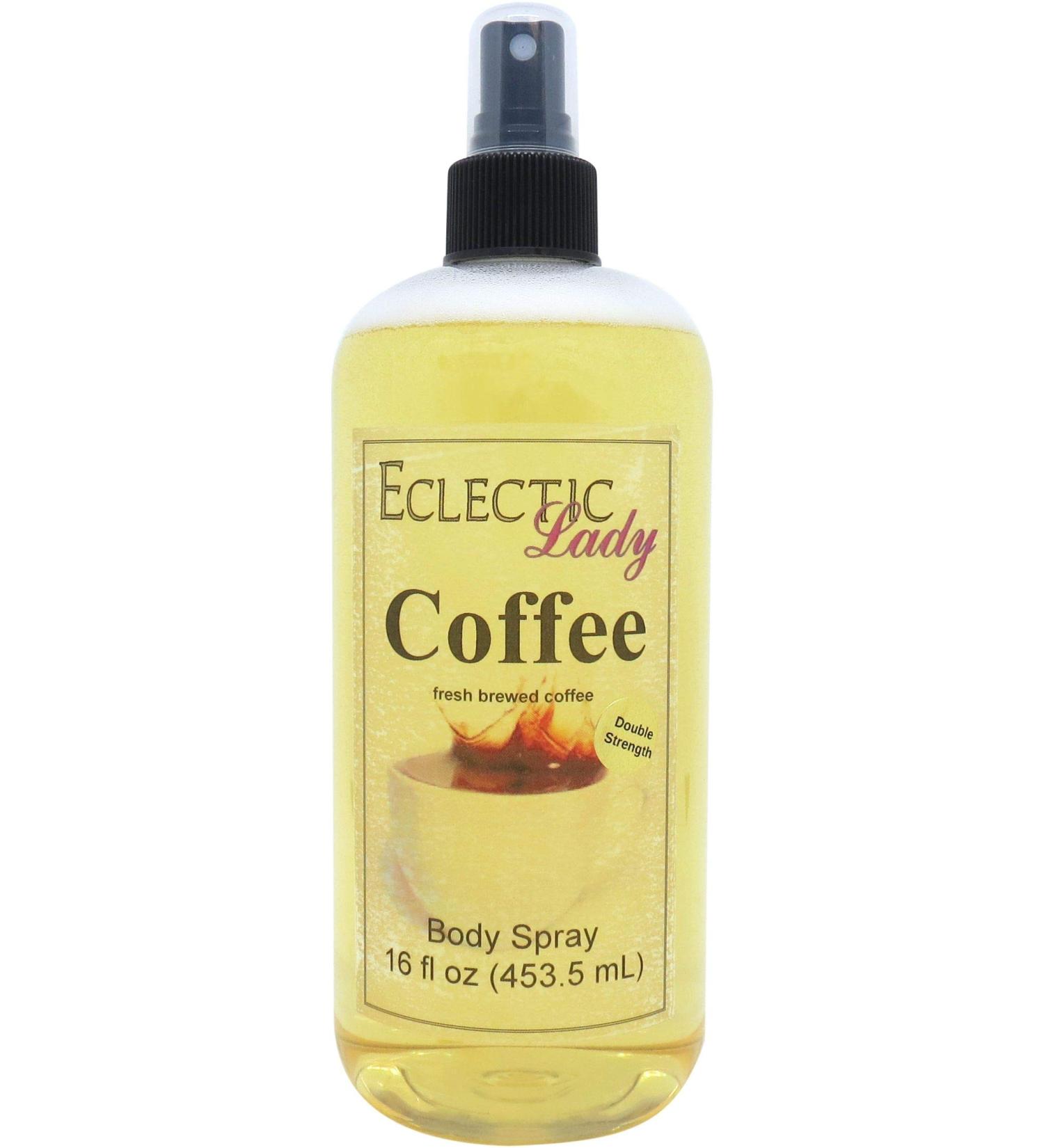 Eclectic Lady Coffee Scented Body Spray Double Strength Moisturizing Fragrance Hydrating Vegetable Glycerin Handcrafted in USA Phthalate-Free - Wake up with Fresh Scented Coffee Fragrance (16 oz) Double Strength 16 Fluid Ounces - Buy Online on GoSupps.com