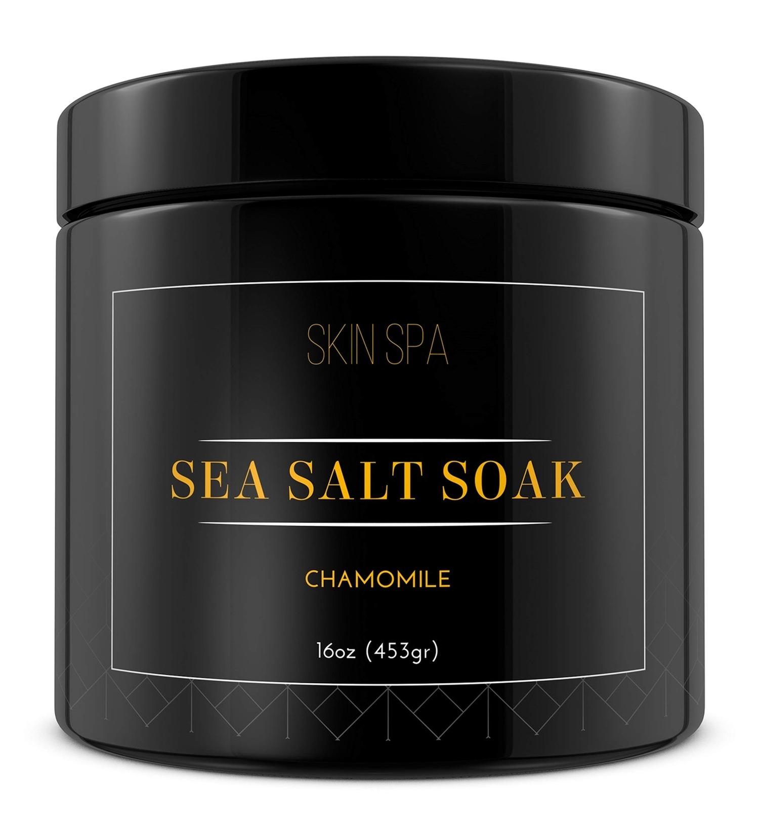 Mineral Sea Salt Soak - Chamomile 16oz | Natural Relaxation & Soothing Bath Soak for All Skin Types - Buy Online on GoSupps.com