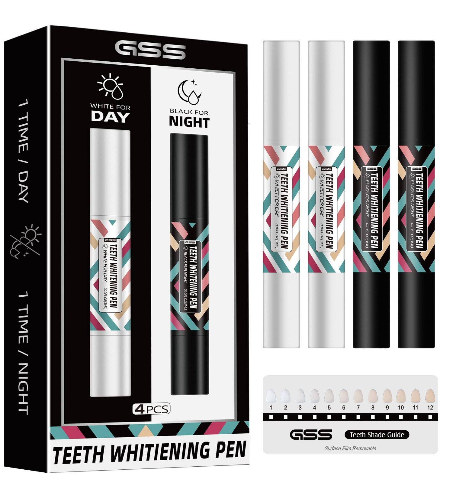 Teeth Whitening Pen Gel Kit - Enamel Safe, No Sensitivity Formula for Up to 5 Shades Whiter Teeth in 2 Weeks! Easy & Effective Teeth Whitener for Home or Travel - Buy Online on GoSupps.com