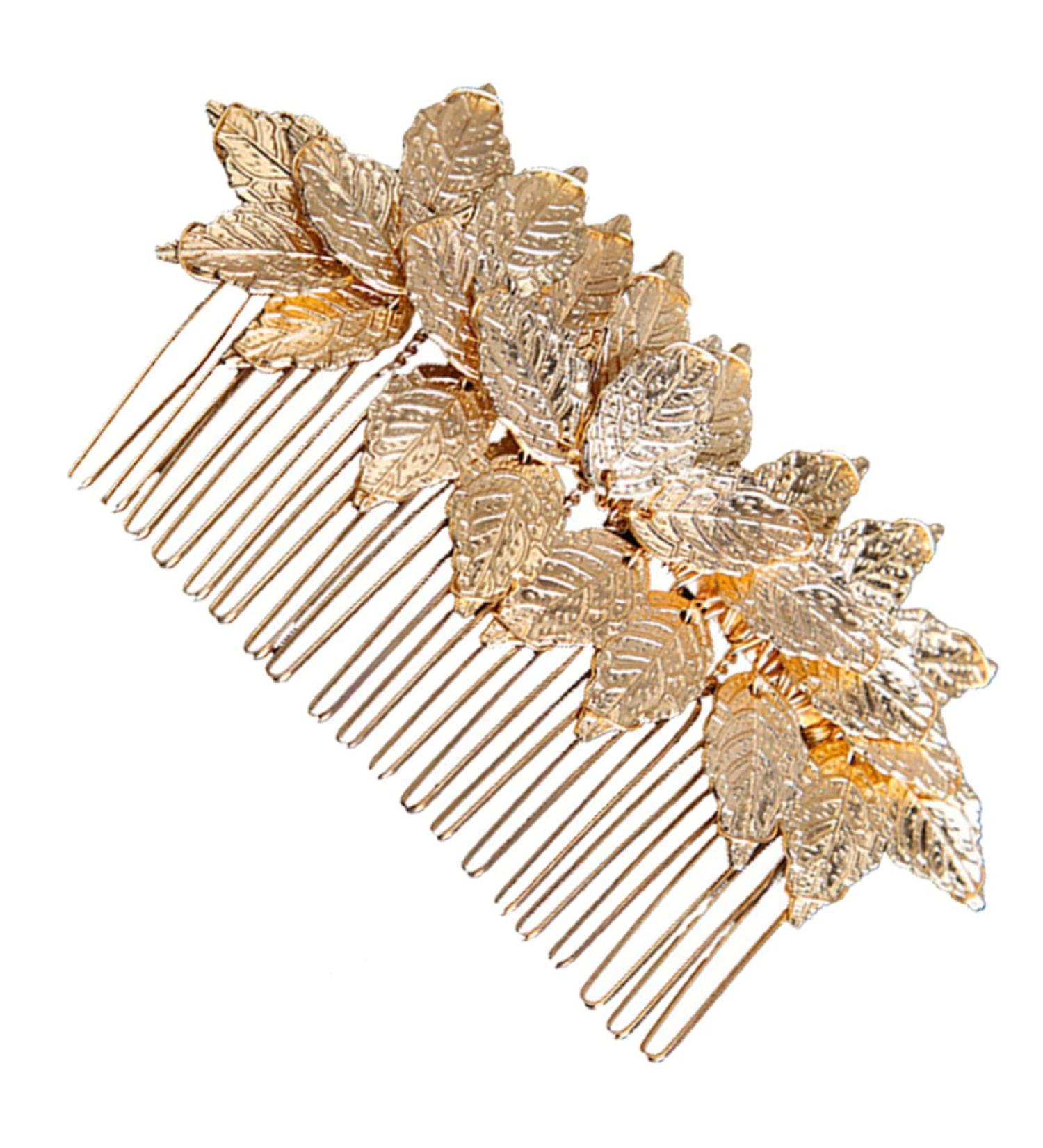Angoily Hair Comb Hair Accessory for Girls Hair Topper Hair Jewels for Women Gold Headband Flower Hair Accessories Golden Flower Girl Headpieces for Wedding Tiara Hair up Crown Alloy Bride - Buy Online on GoSupps.com