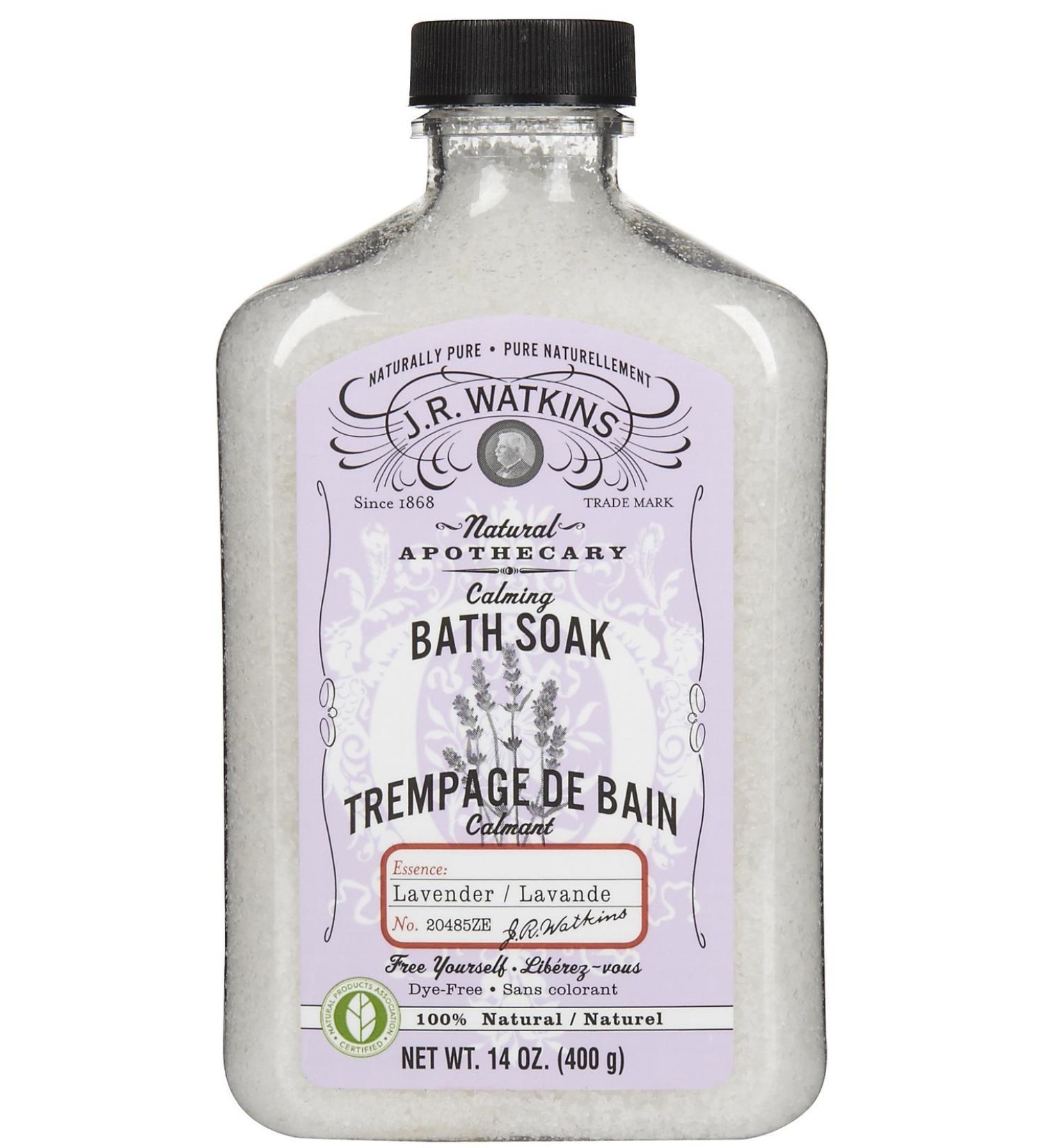 J. R. Watkins Calming Lavender Bath Soak-14 oz.
