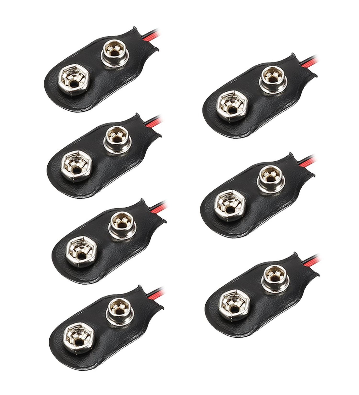 uxcell 7pcs DC 9V Battery Clip I-Type Connector - Faux Leather Housing & 14.5cm Lead Wire | International Shipping Available - Buy Online on GoSupps.com