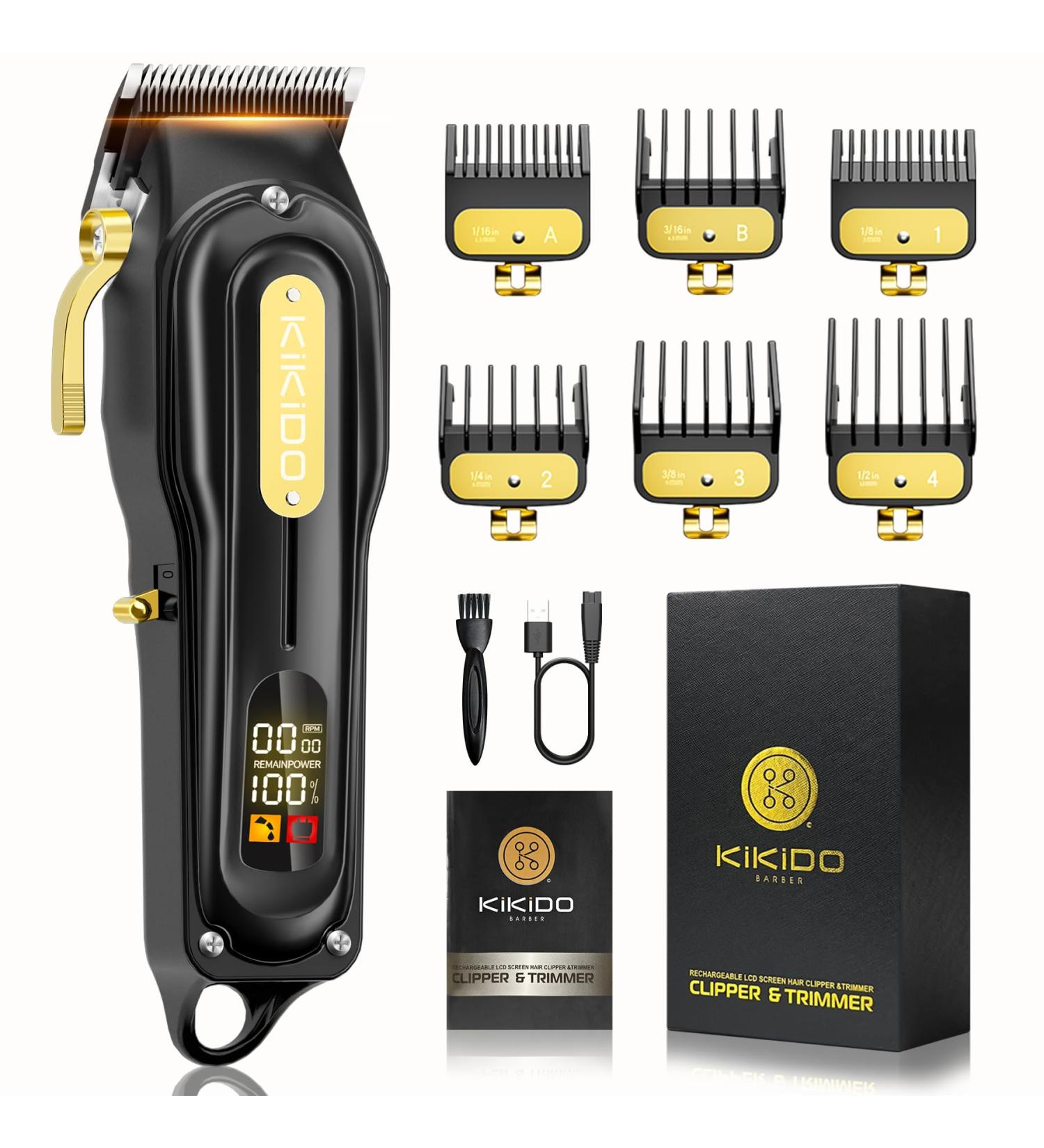 Professional Cordless Hair Clippers for Men | Rechargeable Beard Trimmer & Hair Cutting Set with LED Display - Ideal Gifts for Men - Buy Online on GoSupps.com