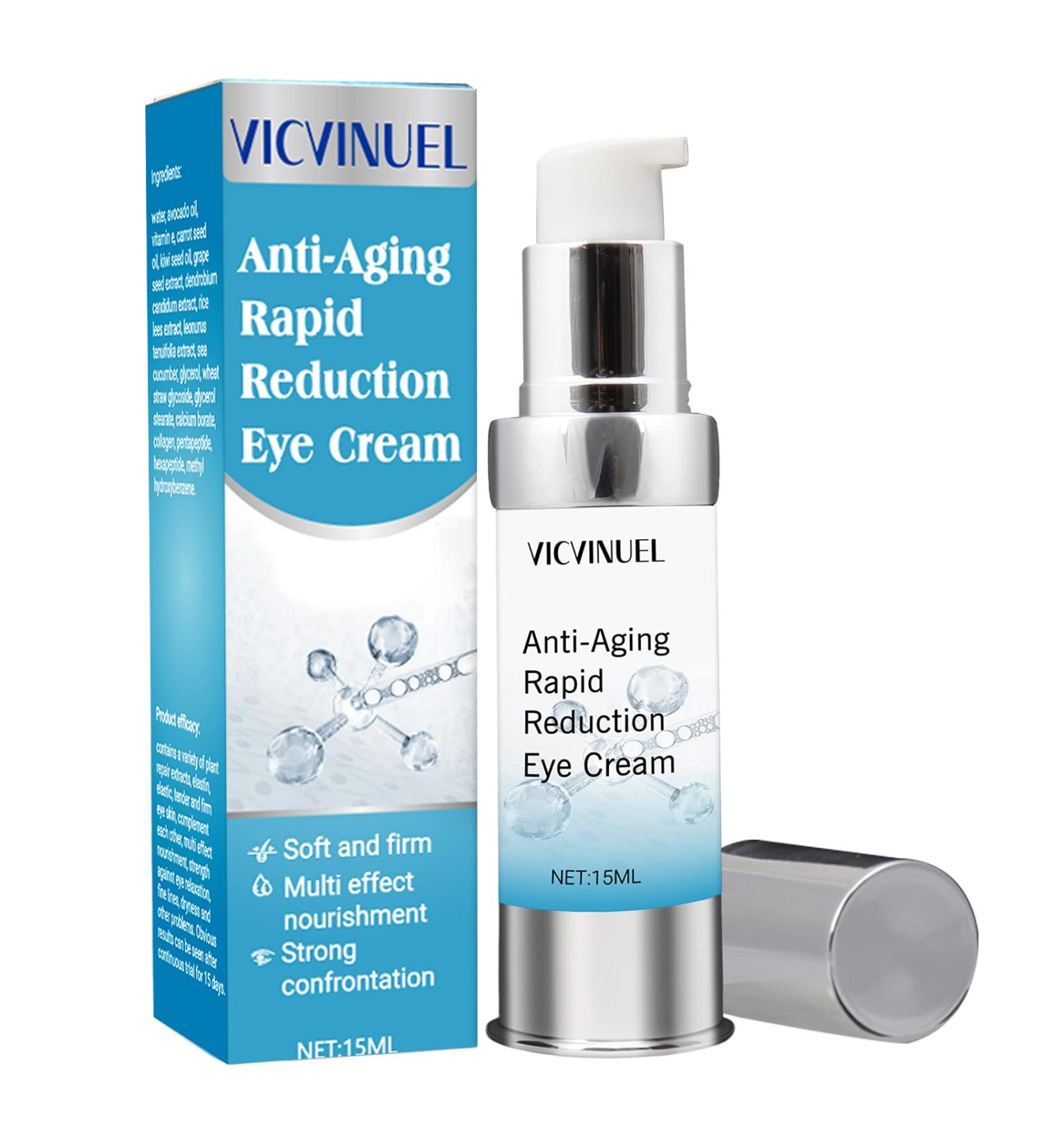 VICVINUEL Anti-Aging Under-Eye Cream - Dark Circle & Puffiness Reduction - Peptides & Vitamin E - 0.5 FL OZ - Buy Online on GoSupps.com