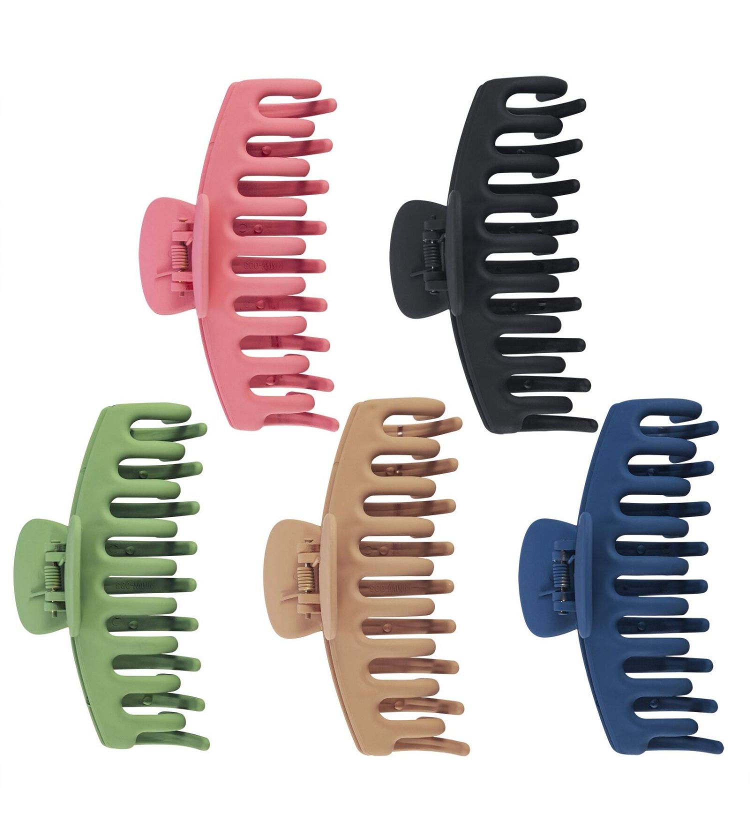 Waloden Matte Plastic Hair Claw Clips - Nonslip Large Claw Clip for Women and Girls (5 PCS) - Buy Online on GoSupps.com