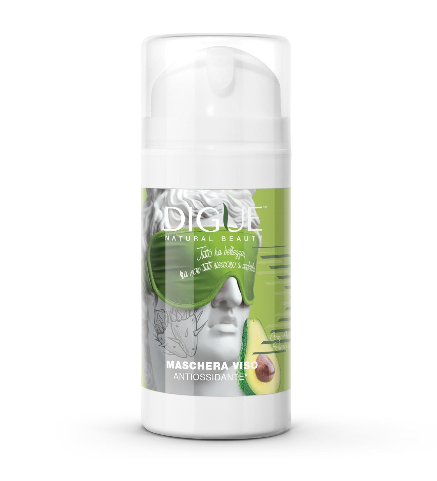 DAM Digue Creamy antiwrinkle facial mask soothing and antioxidant organic superfood 100 ml for dry sensitive and mature skin with avocado prickly pear aloe vera and shea butter - Buy Online on GoSupps.com