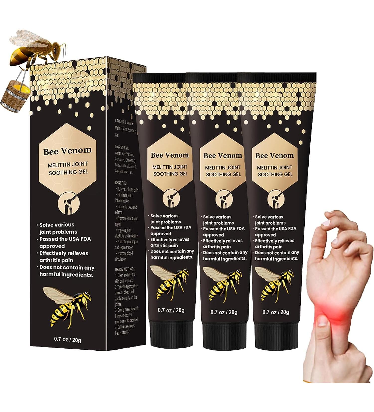 New Zealand Bee Venom Joint Relief Gel New Zealand Bee Venom Professional Treatment Gel Seal Soothing Gel (6 Pieces) - Buy Online on GoSupps.com
