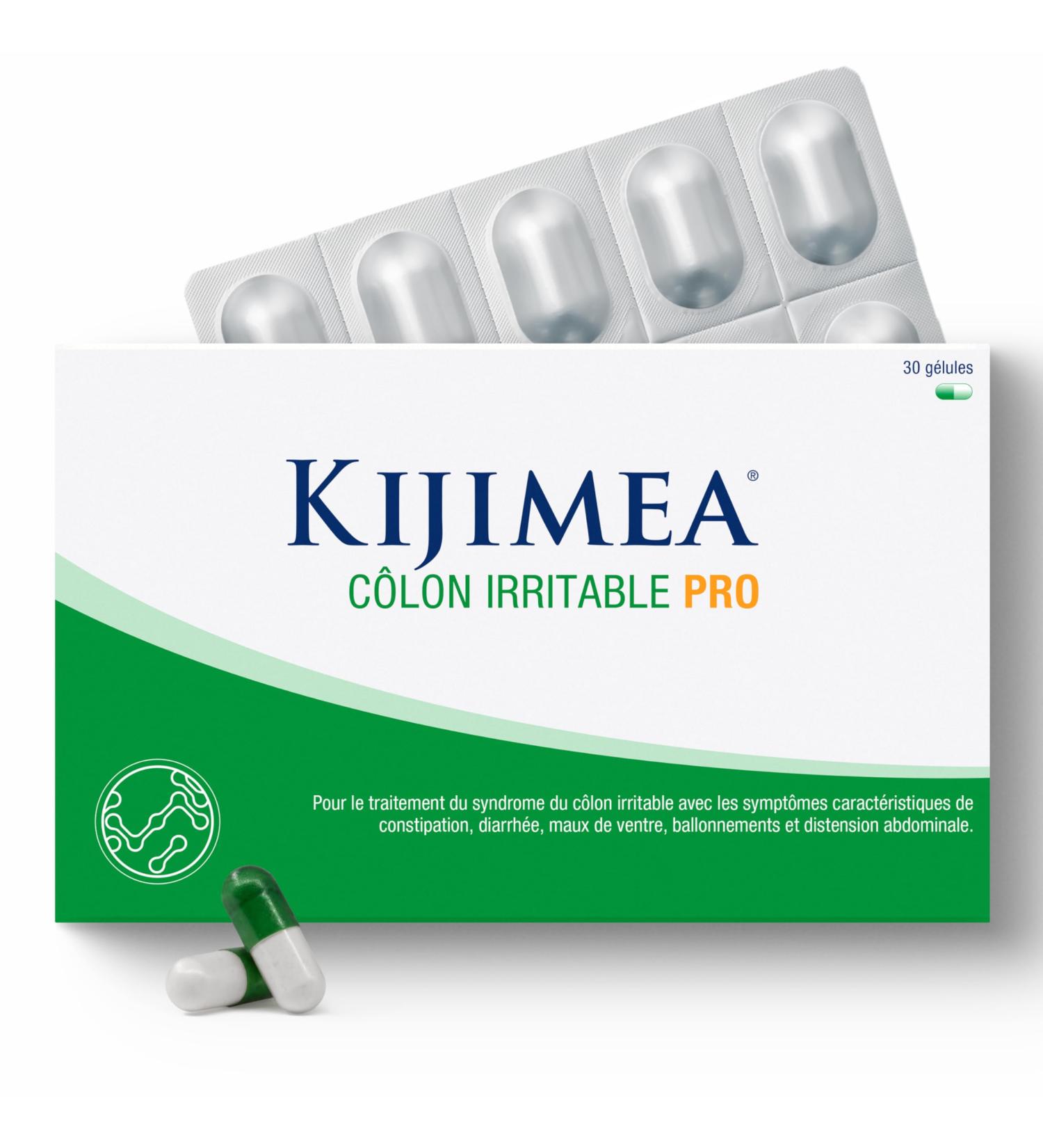 KIJIMEA C lon Irritable PRO Une aide en cas de troubles intestinaux tels que diarrh e maux de ventre ballonnements et constipation. Cliniquement prouv . - Buy Online on GoSupps.com