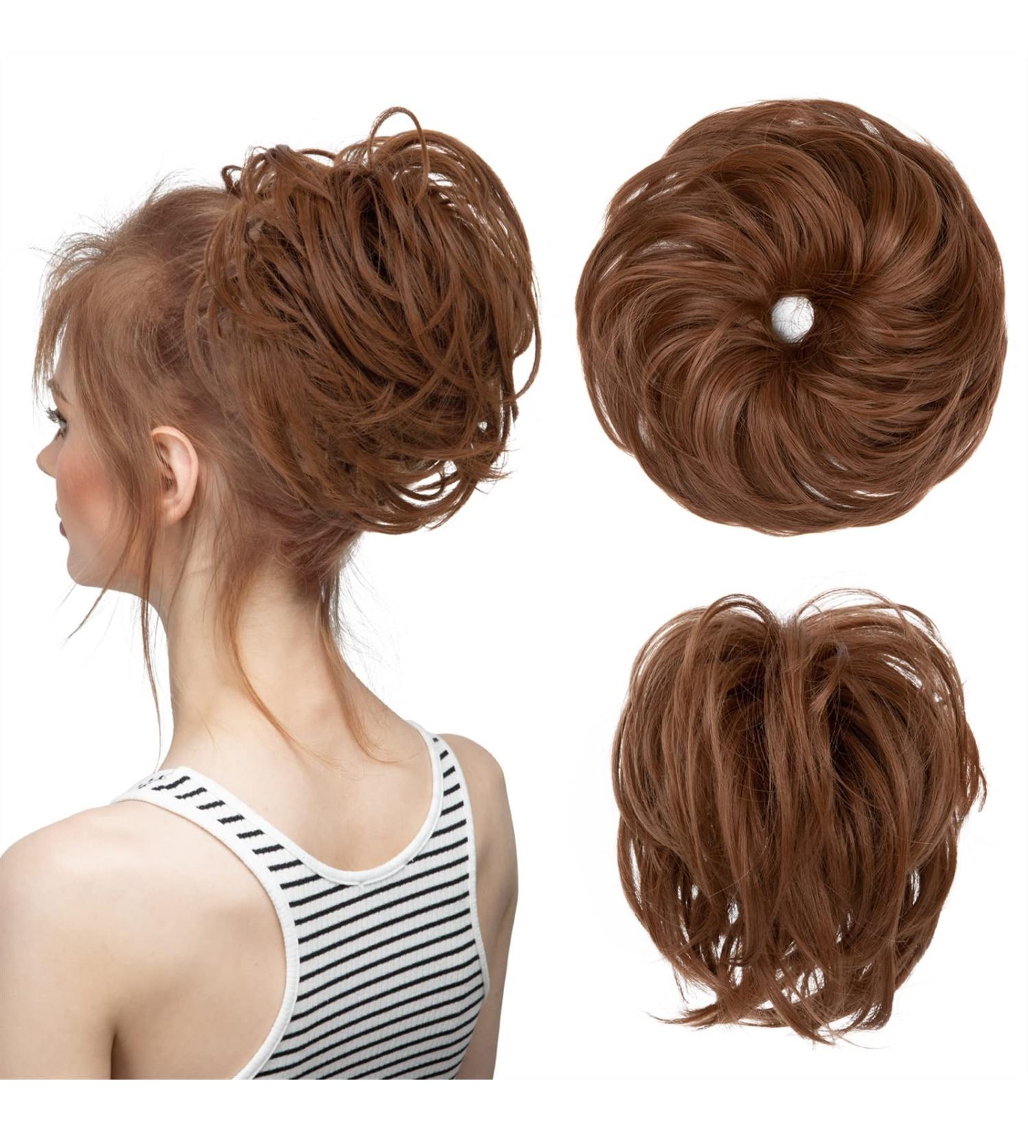 Hair Bun Synthetic Hair Bun with Elastic Rubber Band Messy Bun Wig Hair Bun Curly Hair Bun Donut Hair Ties Women Hair Bun Hair Extension Hair Piece (Size : 1 PC Color : Light Auburn) 1 PC Light Auburn - Buy Online on GoSupps.com