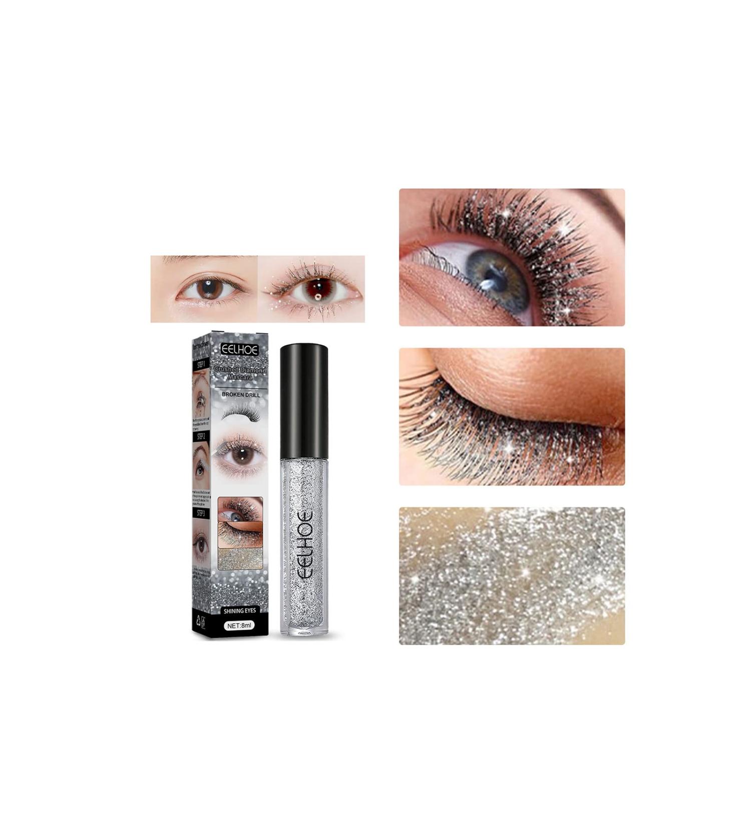 Glitter Diamond Waterproof Tubing Mascara - Lengthening & Sparkling Eye Makeup for All Ages and Skin Types - Perfect for Parties & Weddings - 1PC - Buy Online on GoSupps.com
