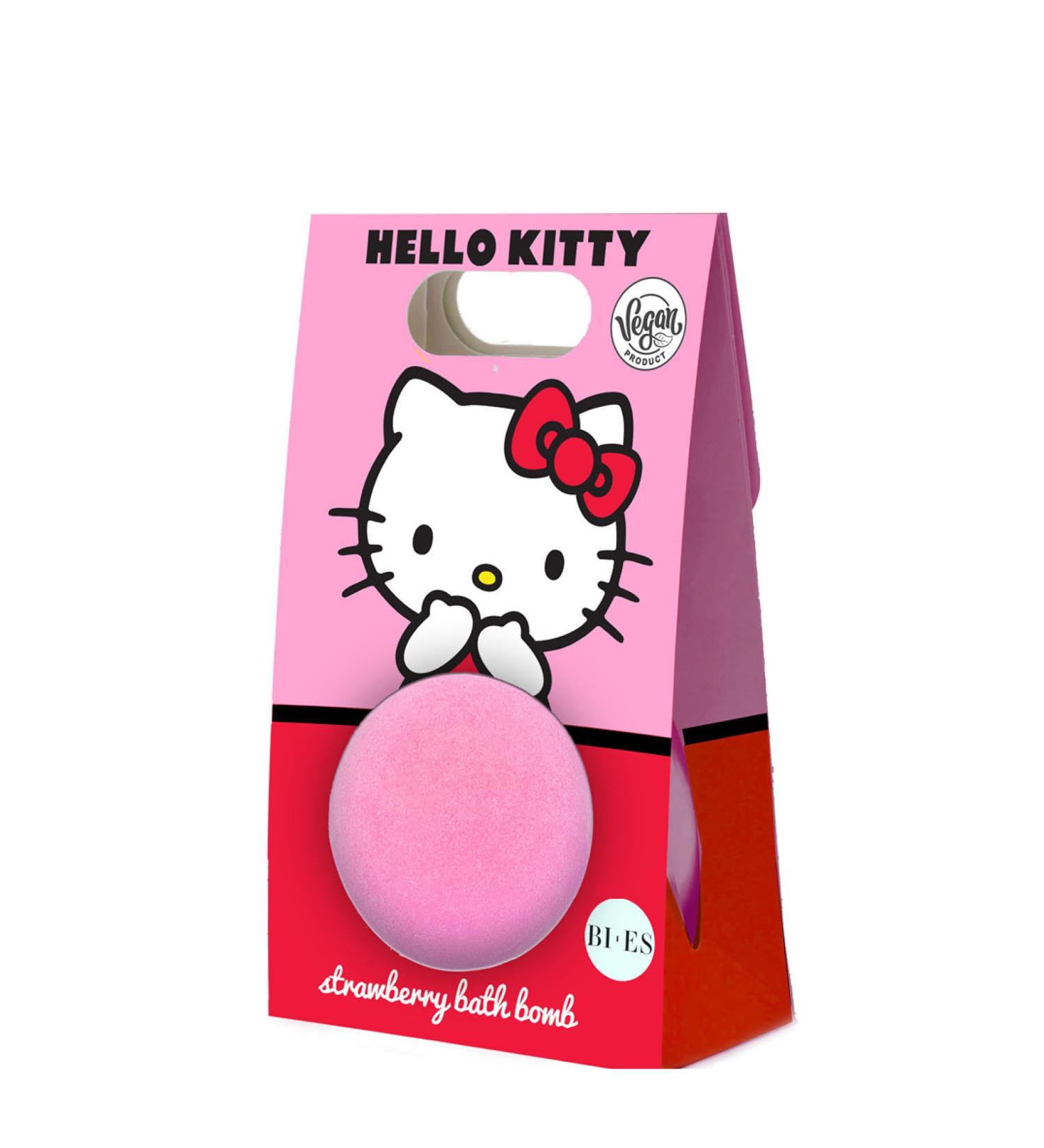 Hello Kitty Strawberry Bath Bomb for All Ages and 100% Vegan 165g
