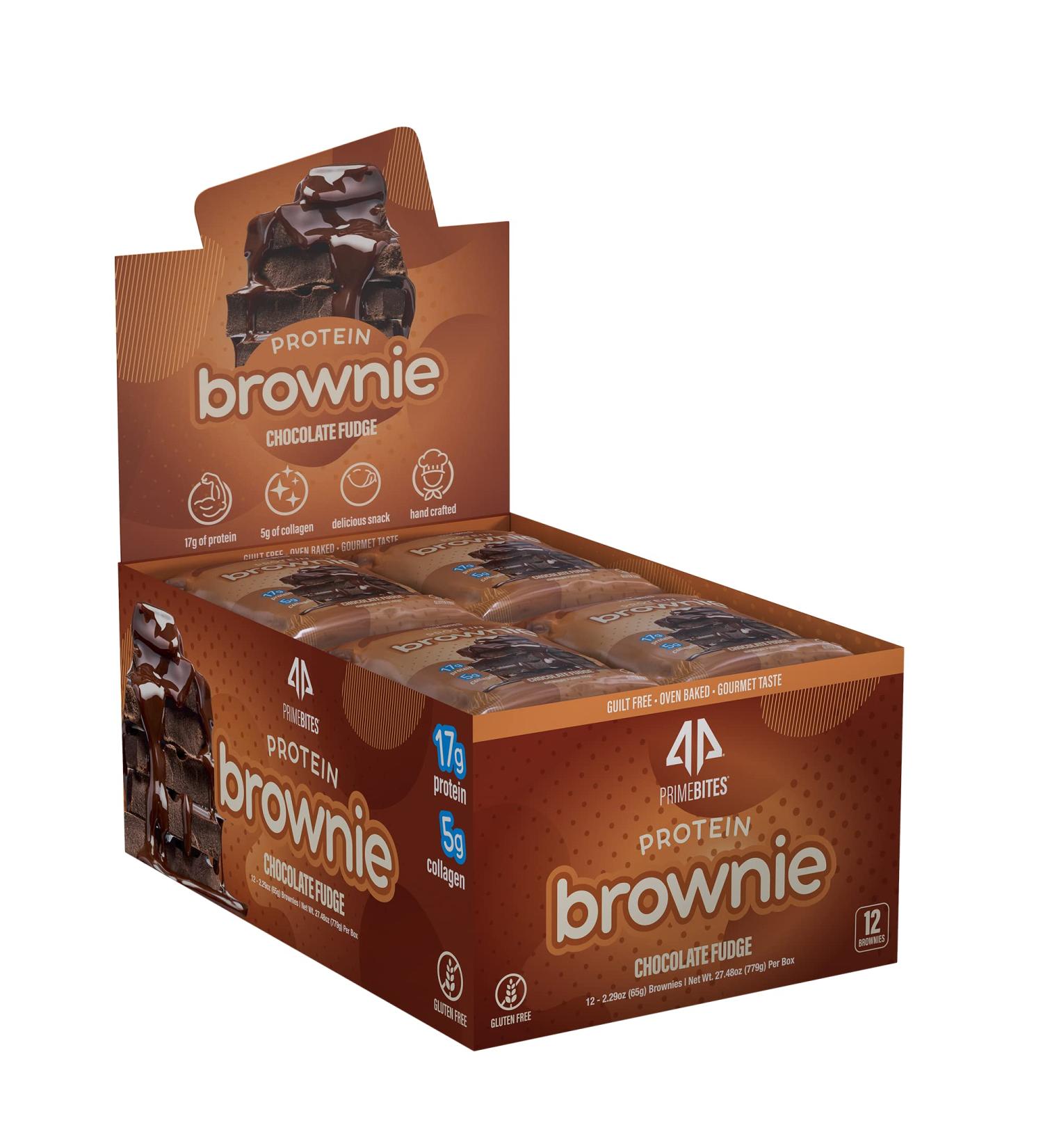 AP Sports Regimen Prime Bites Protein Brownie | 16-17g Protein | 5g Collagen | Guilt-Free Snack | 12 Bars | Chocolate Fudge Flavor - Buy Online on GoSupps.com