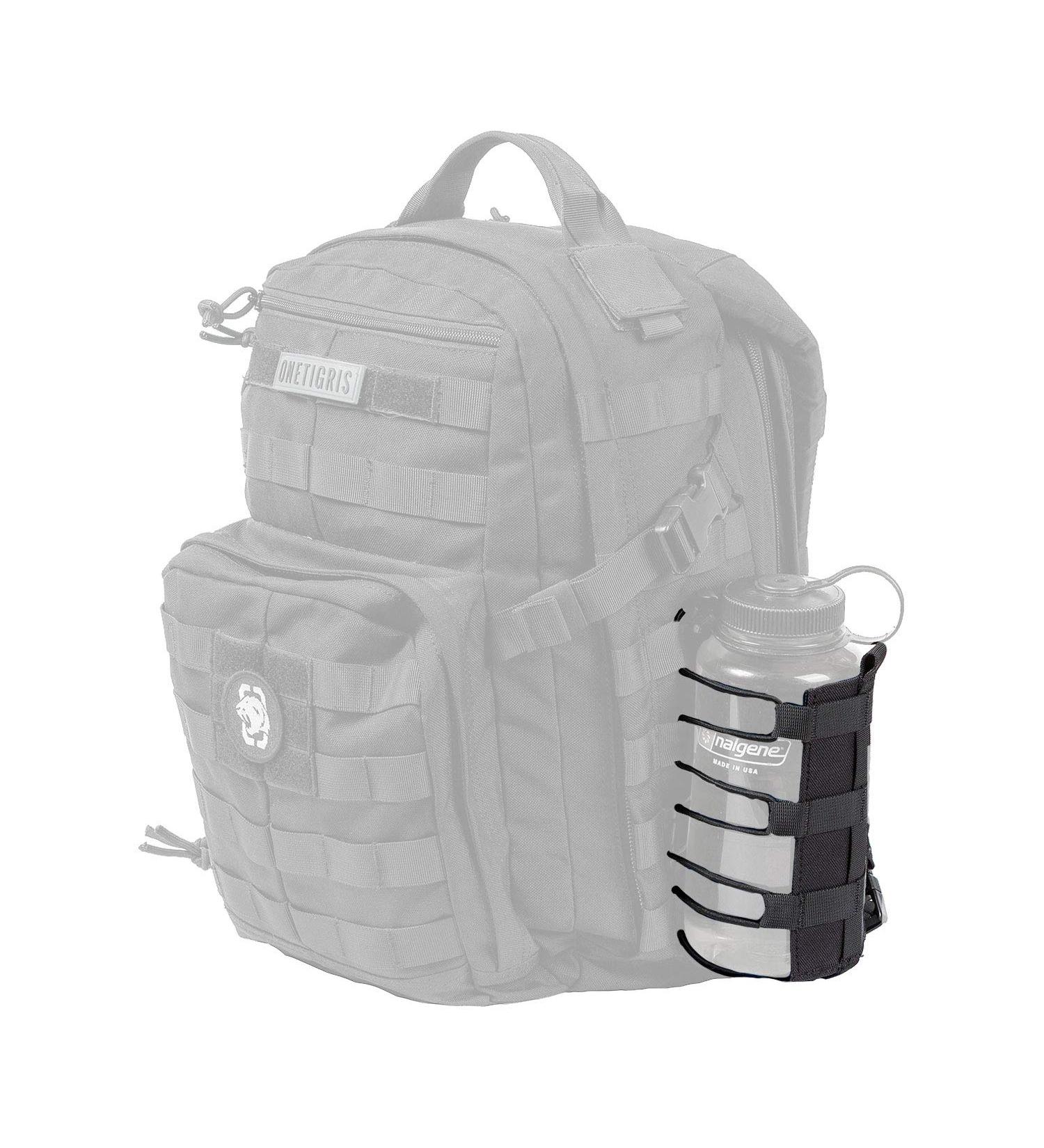 OneTigris ROC Adjustable Bottle Holster MOLLE Panel - Black | Universal Fit 600ml-1000ml Water Bottle Holder - Buy Online on GoSupps.com