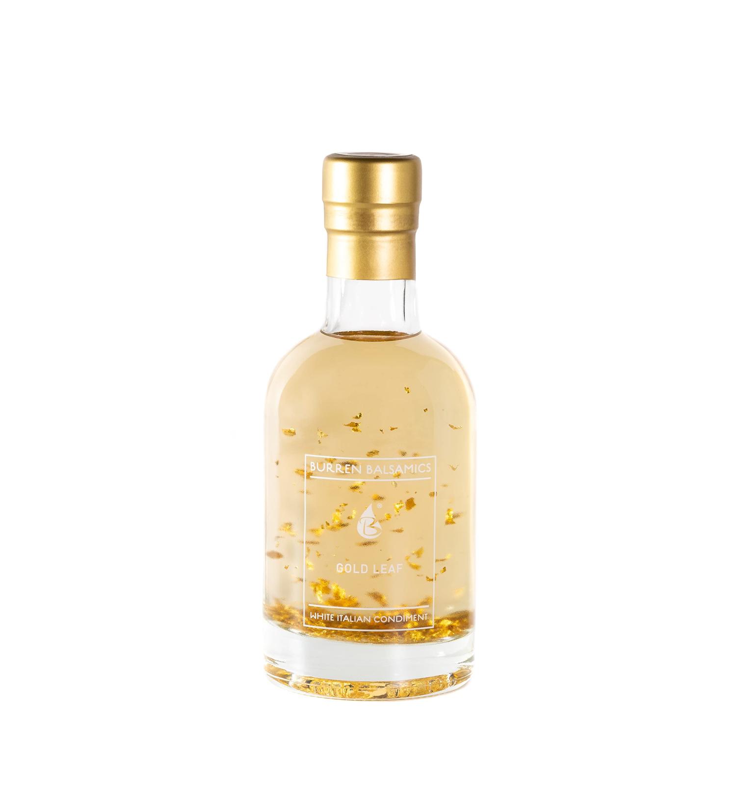 Burren Balsamics Gold Leaf Infused White Balsamic Vinegar of Modena 200ml - Buy Online on GoSupps.com