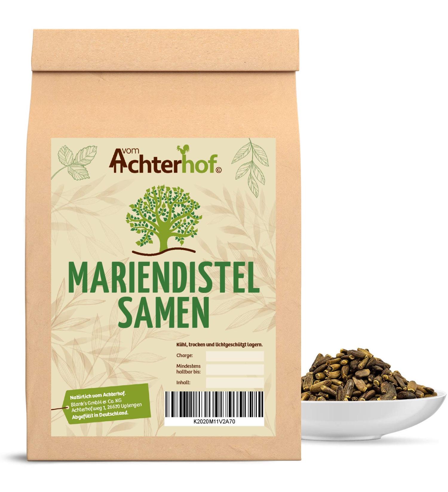 Buy 500g Whole Milk Thistle Seeds | Natural Sourced from Achterhof | International Shipping - Buy Online on GoSupps.com