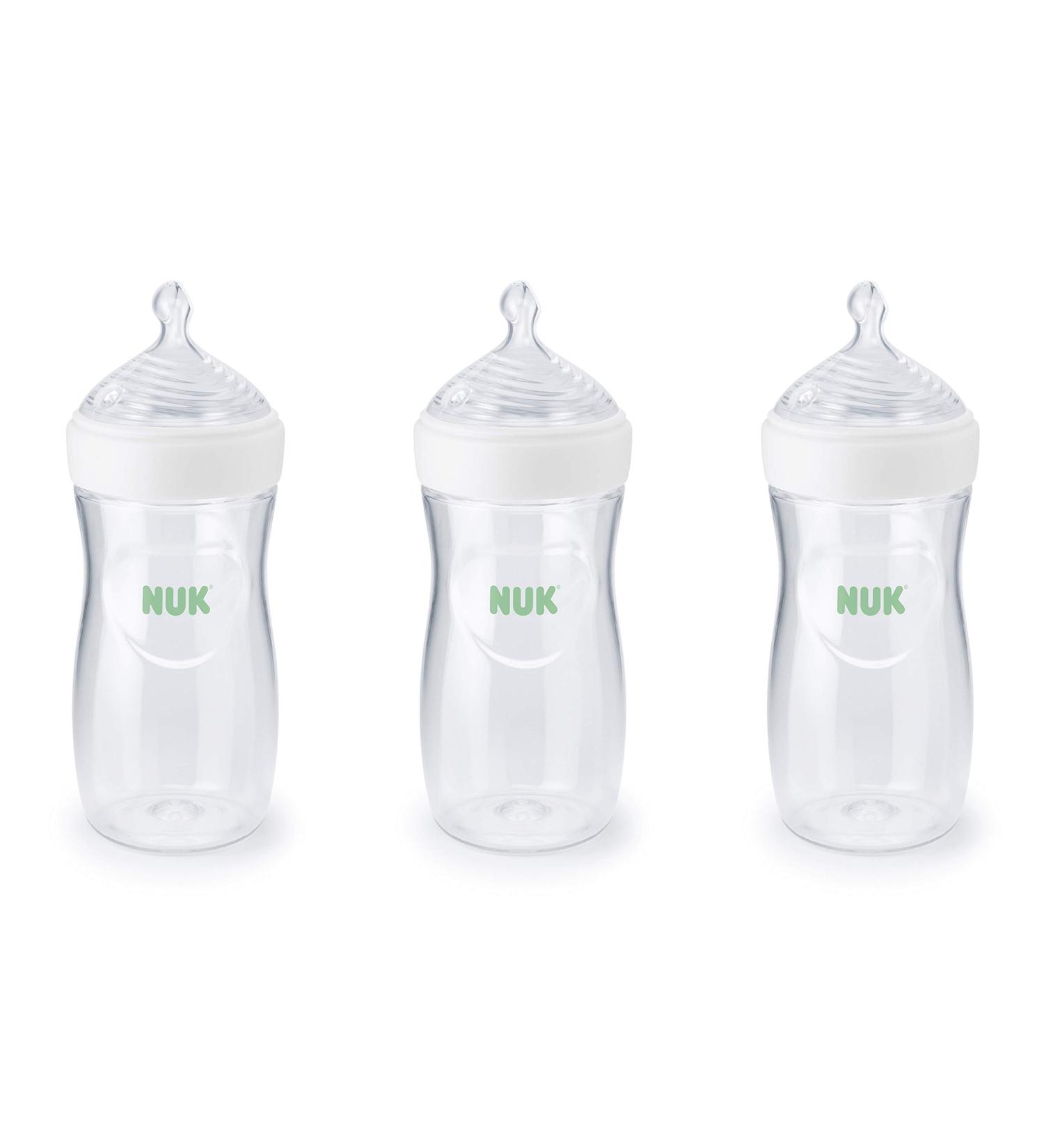 NUK Simply Natural Bottles 3-Pack (9 oz, 270 ml) | For 1+ Months, Medium Flow - Buy Online on GoSupps.com