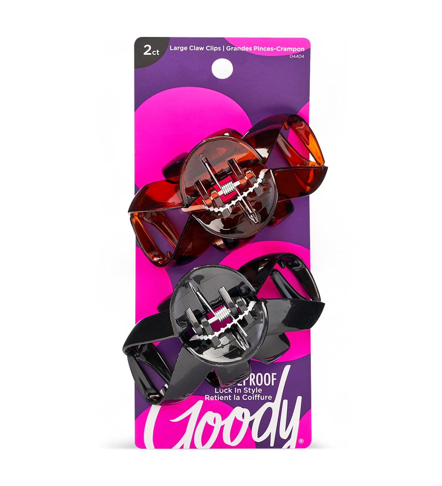 Goody Classics Large Spider Claw Hair Clip 2 Count, Black & Tortoise - Pack of 1 - Buy Online on GoSupps.com