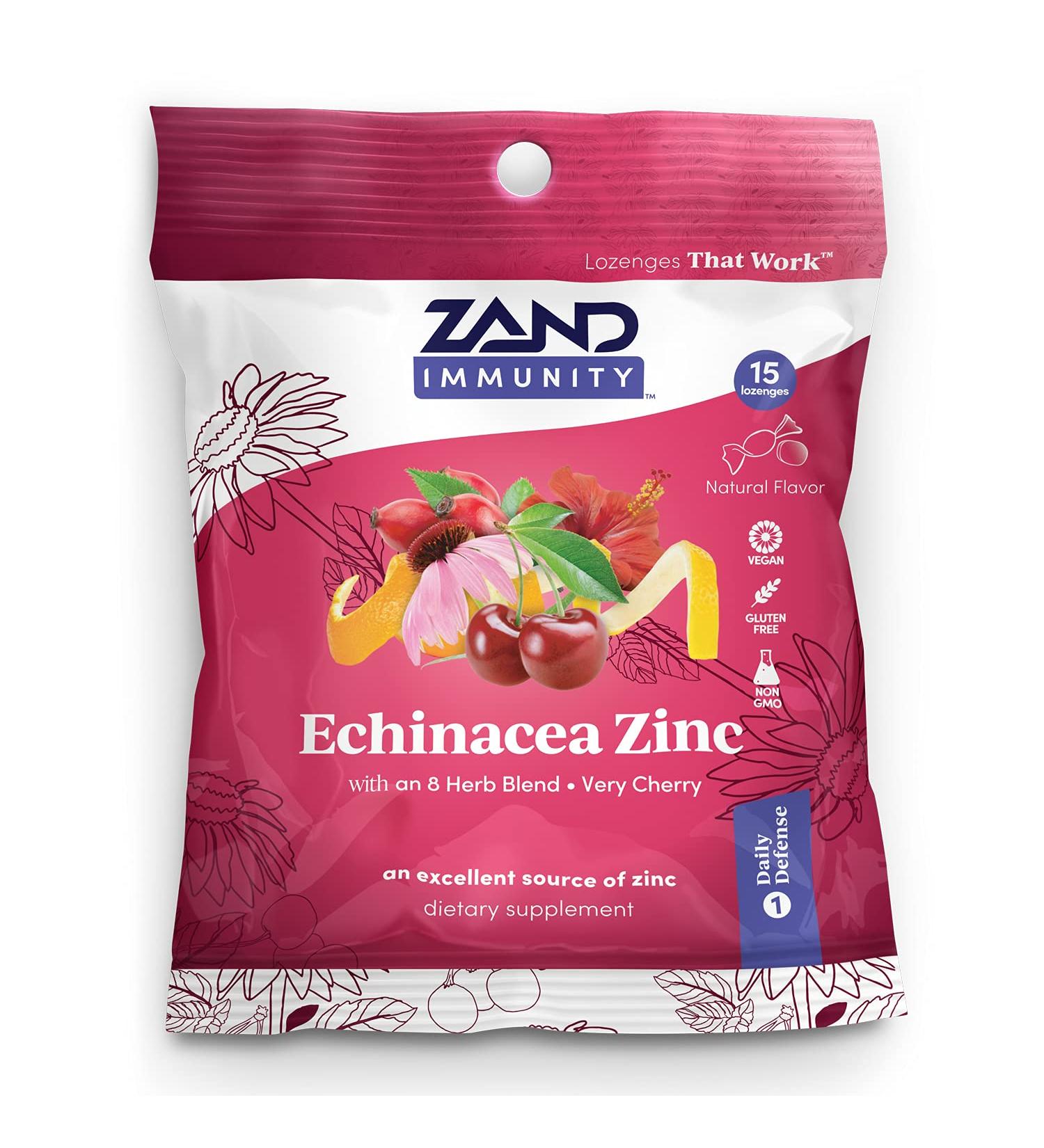 Zand Herbalozenge Cherry Echinacea Zinc 15ct - Pack of 3 - Buy Online on GoSupps.com