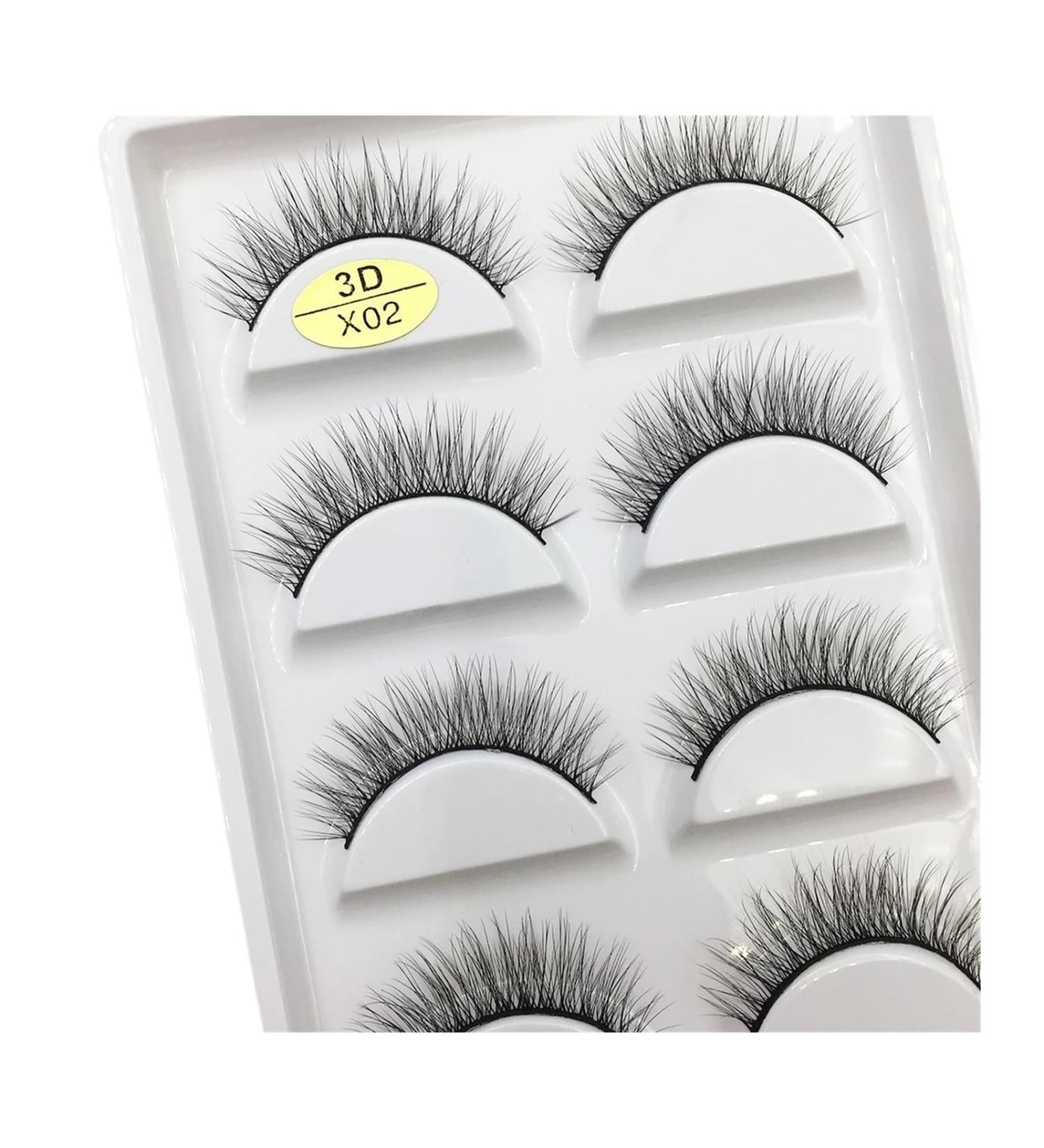 UAMOU 10/50 Boxes 37 Style 5 Pairs Natural 3D False Eyelashes Makeup Fake Eye Lashes Faux Cils Make Up Beauty Maquillaje Cheerfully (Color : 5Pairs X02 Size : 25 Boxes 125 Pairs) - Buy Online on GoSupps.com