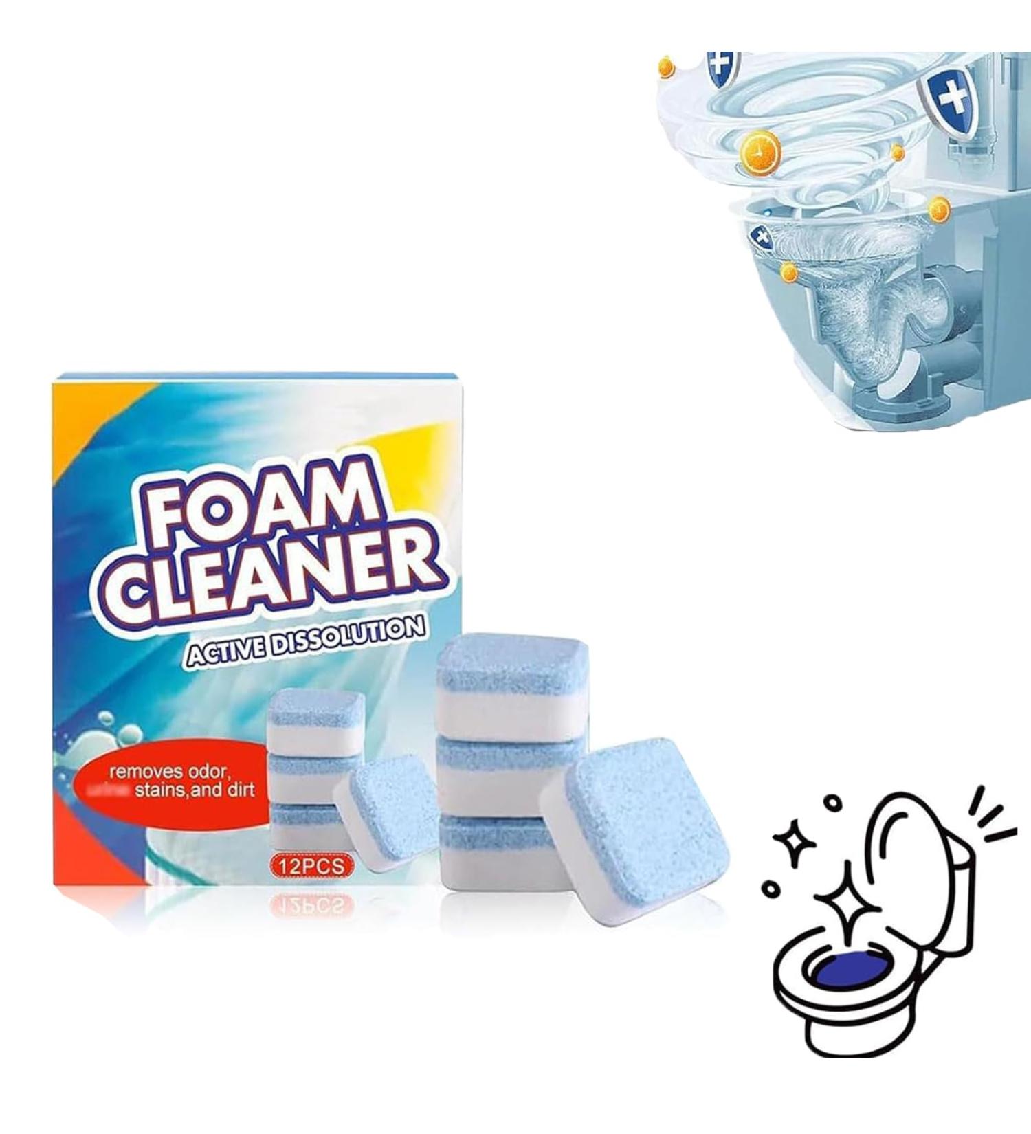 Automatic Powerful Foam Cleaner 2024 New Automatic Cleaners with Bleach Slow-Releasing Toilet Tank Cleaners for Deodorizing & Descaling Household Toilet Cleaners Against Tough Stains (1Pc)