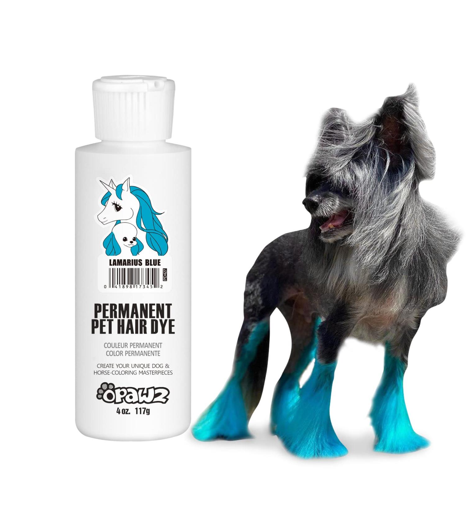 Opawz Permanent Pet Hair Color - Professional Pet-Safe Dye for Dogs & Horses - Lamarius Blue - Long Lasting Bright Color for 20+ Washes | International Shipping - Buy Online on GoSupps.com