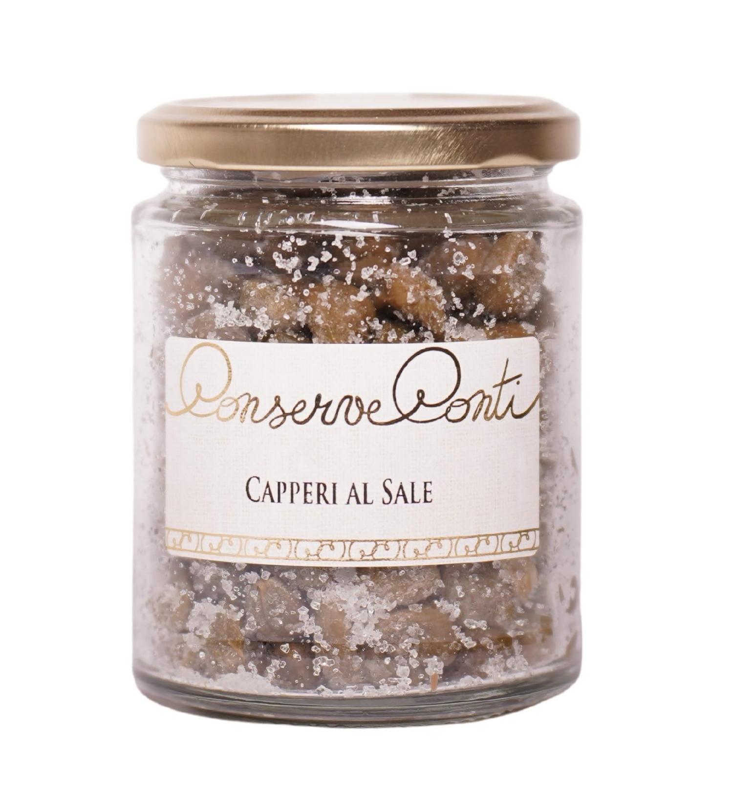 Salt capers - Vase of ml. 314 - Sicilian handmade Conserve Conti - Buy Online on GoSupps.com
