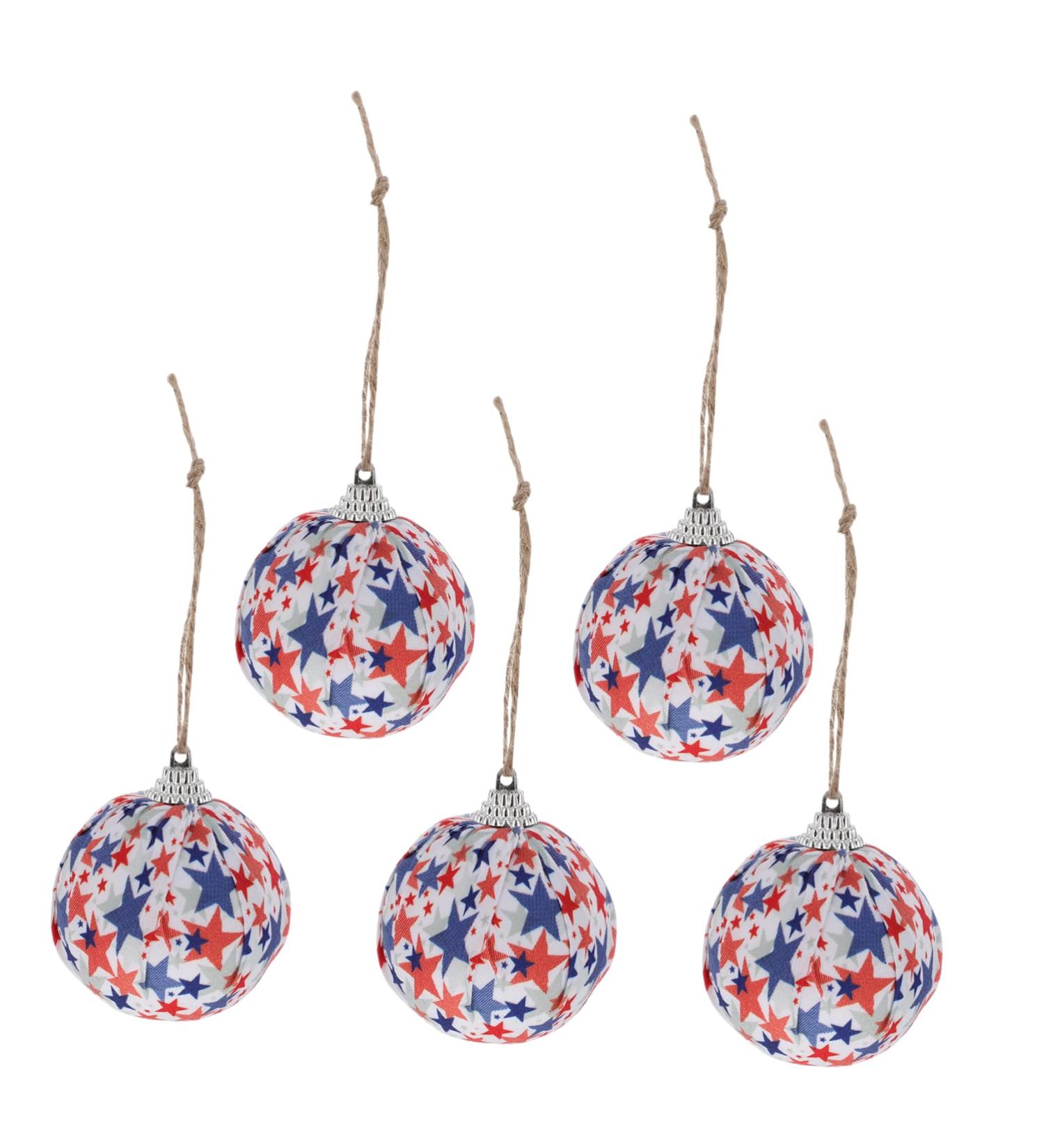 Cabilock 5pcs Independence Day Cloth Ball American Ceiling Hanging Christmas Red Household Foam Hanging Ball - Buy Online on GoSupps.com
