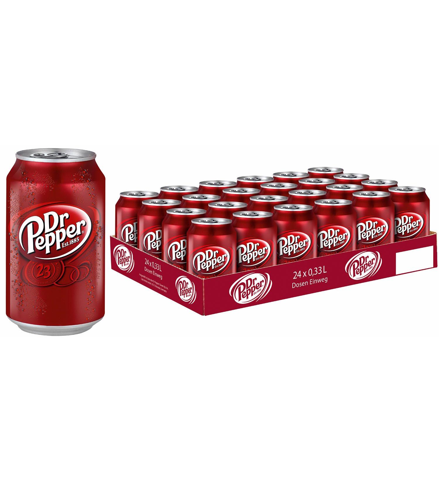 Dr. Pepper pack of 24 (24 x 330 ml cans) inc. 6.00 DISPOSABLE deposit Cola 330 ml (pack of 24)