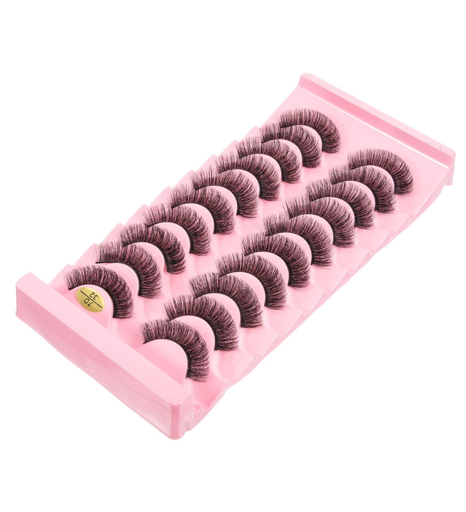 POPETPOP 10 Pairs Fake Eyelashes 7d Fiber Russia European and American - Buy Online on GoSupps.com