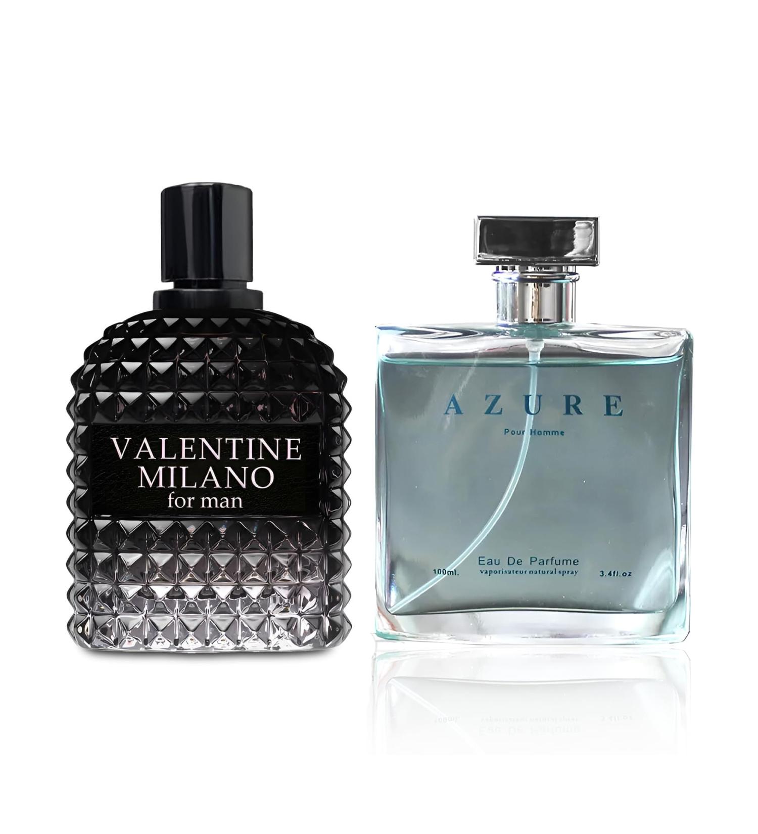 2PCS Valentine Milano/Azure Pour Homme Eau De Toilette for Men-Fresh Romantic Scent Perfume for Men 3.4 Fl Oz Each Mens Cologne For All Skin Daily Used MilanoMen/Azure Pour Homme - Buy Online on GoSupps.com