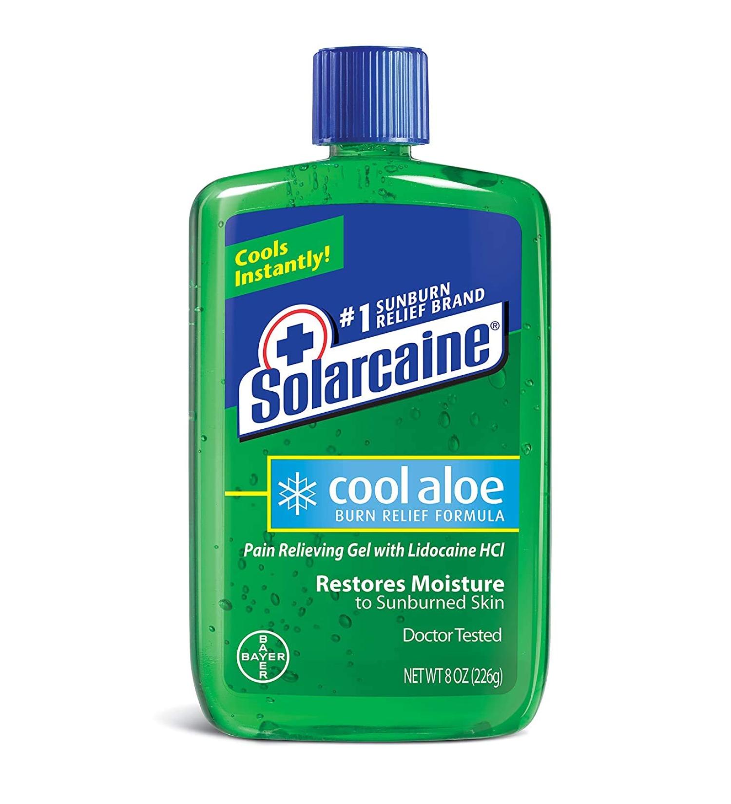 Sunburn Relief: Solarcaine Aloe Extra Burn Relief Gel - 8 oz - Buy Online on GoSupps.com